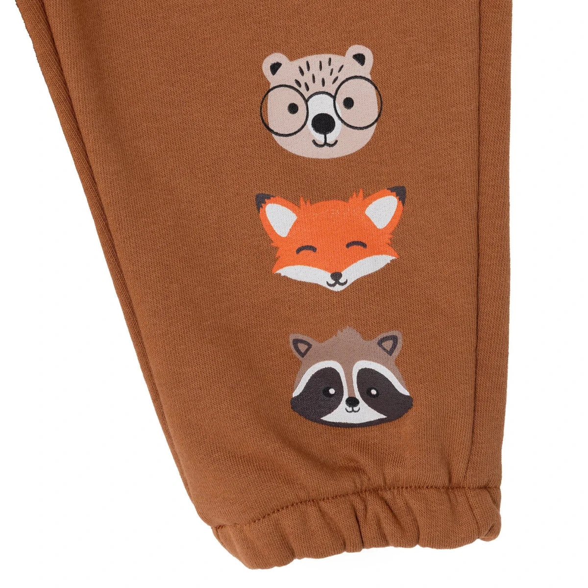 HelloBaby Animal Print Baby Sweatshirt & Joggers Set (6-9 Months to 4-5 Years) Light Brown - ebebek