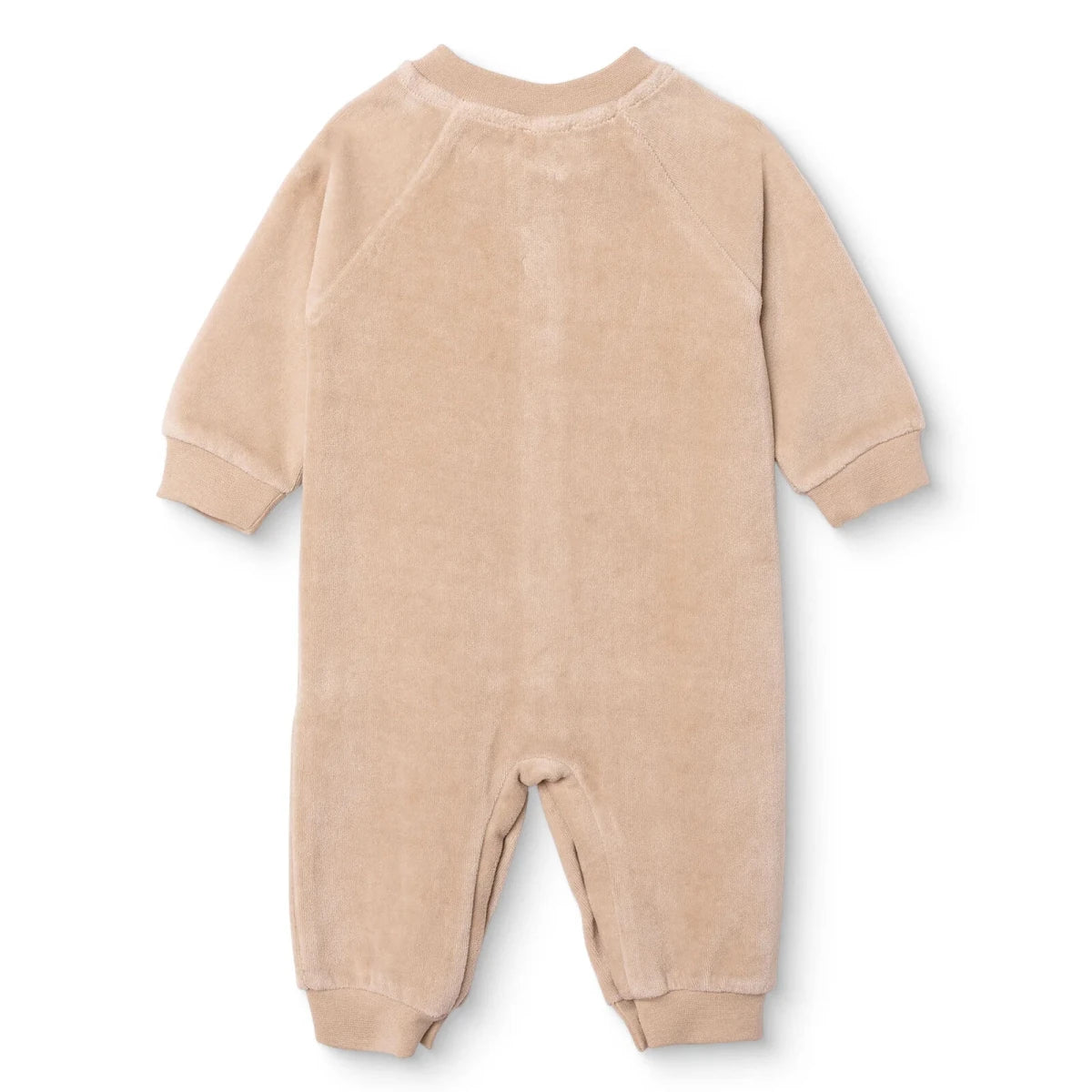 HelloBaby Animal Print Footless Velour Baby Sleepsuit (Newborn to 6-9 Months) Beige - ebebek