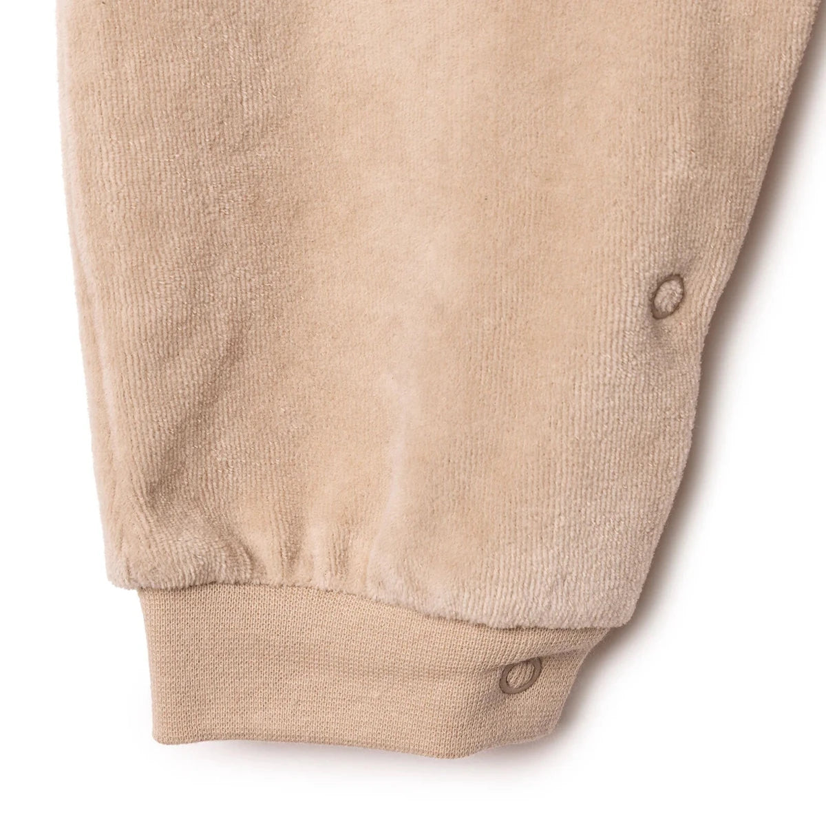 HelloBaby Animal Print Footless Velour Baby Sleepsuit (Newborn to 6-9 Months) Beige - ebebek