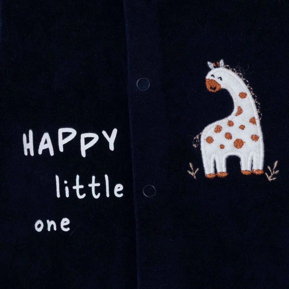 HelloBaby Dinosaur Print Footless Velour Baby Sleepsuit (Newborn to 6-9 Months) Navy Blue - ebebek