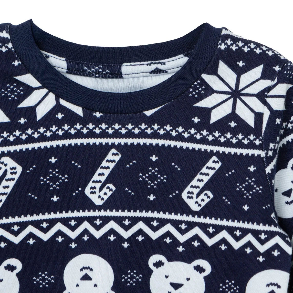 HelloBaby Festive Print Interlock Baby Pyjama Set (3-6 Months to 3-4 Years) Navy Blue - ebebek