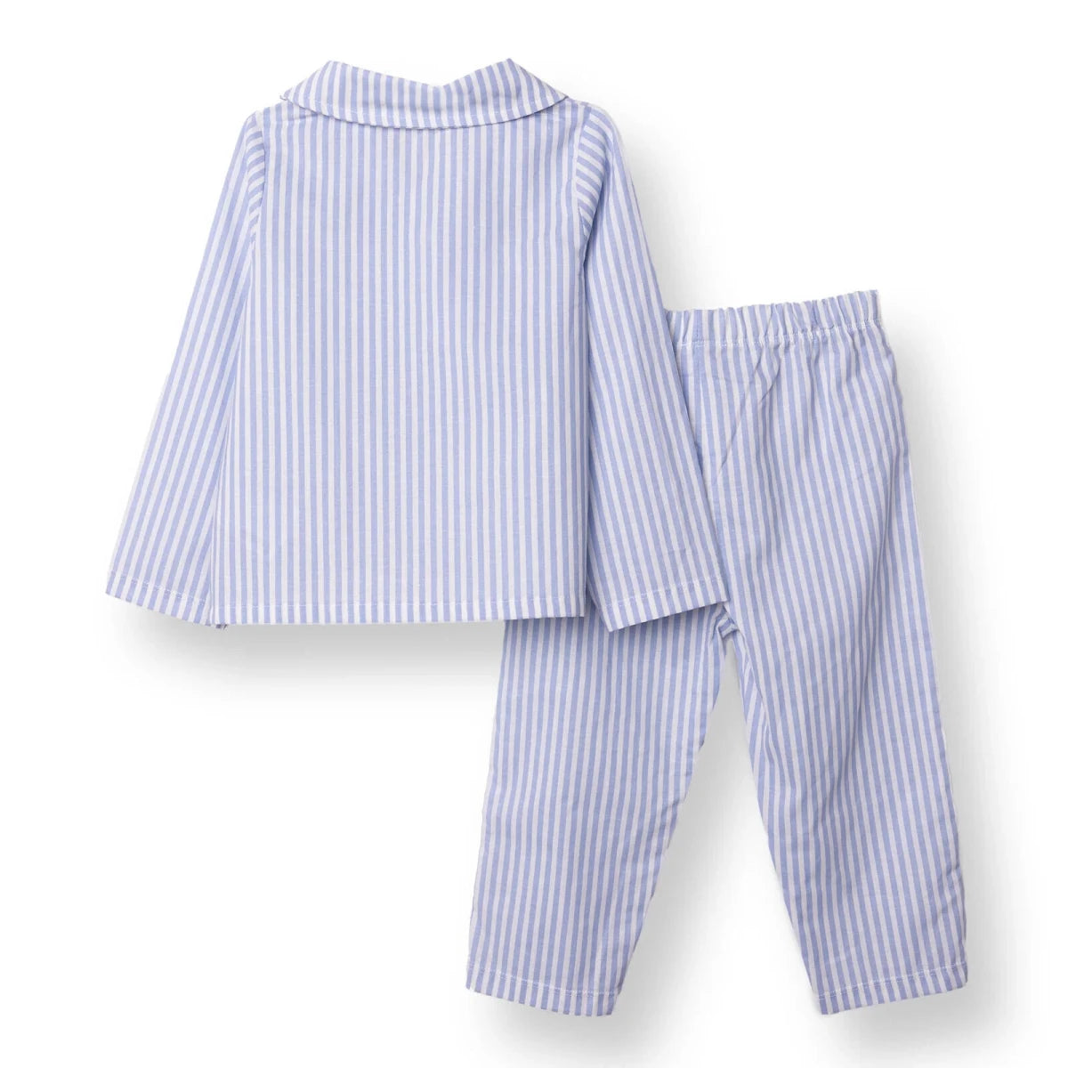 HelloBaby Striped Peter Pan Collar Baby Pyjama Set (3-6 Months to 3-4 Years) Blue - ebebek