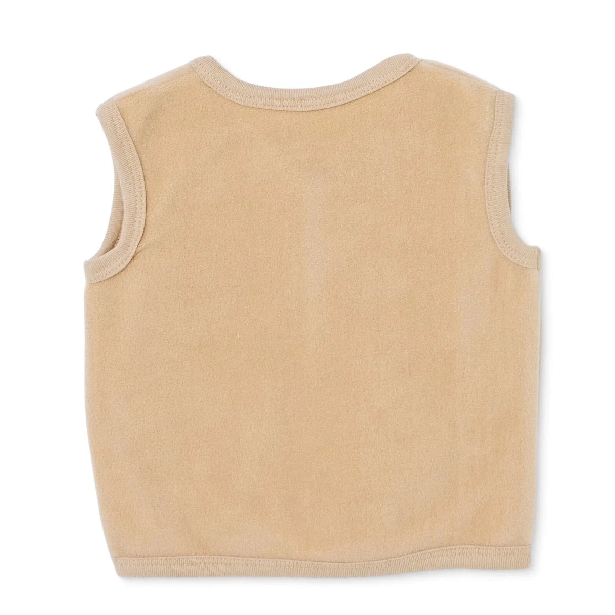 HelloBaby Bear Print Fleece Baby Gilet (1-3 Months to 12 Months) Brown - ebebek