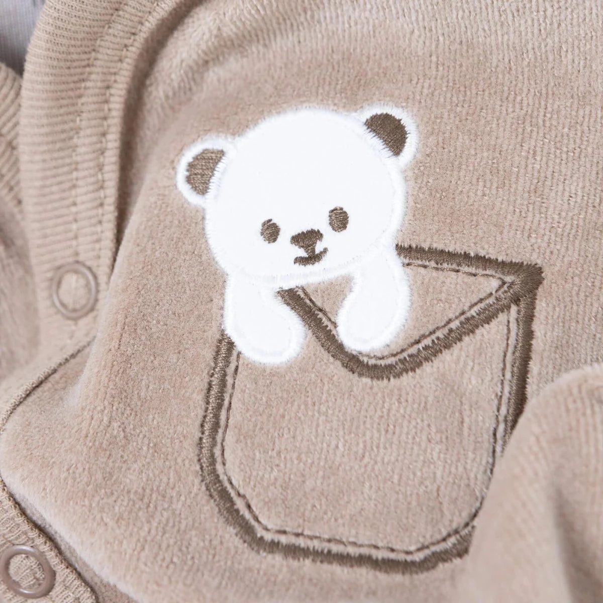 HelloBaby Animal Print Velour Baby Gilet (Newborn to 6-9 Months) Brown - ebebek