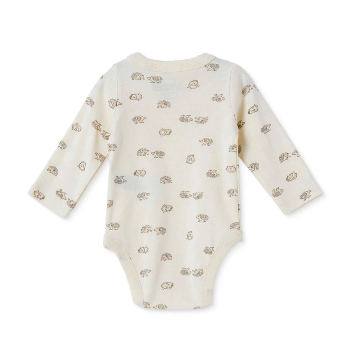 HelloBaby Animal Print Long Sleeve Baby Bodysuit (Newborn to 6-9 Months) Ecru - ebebek