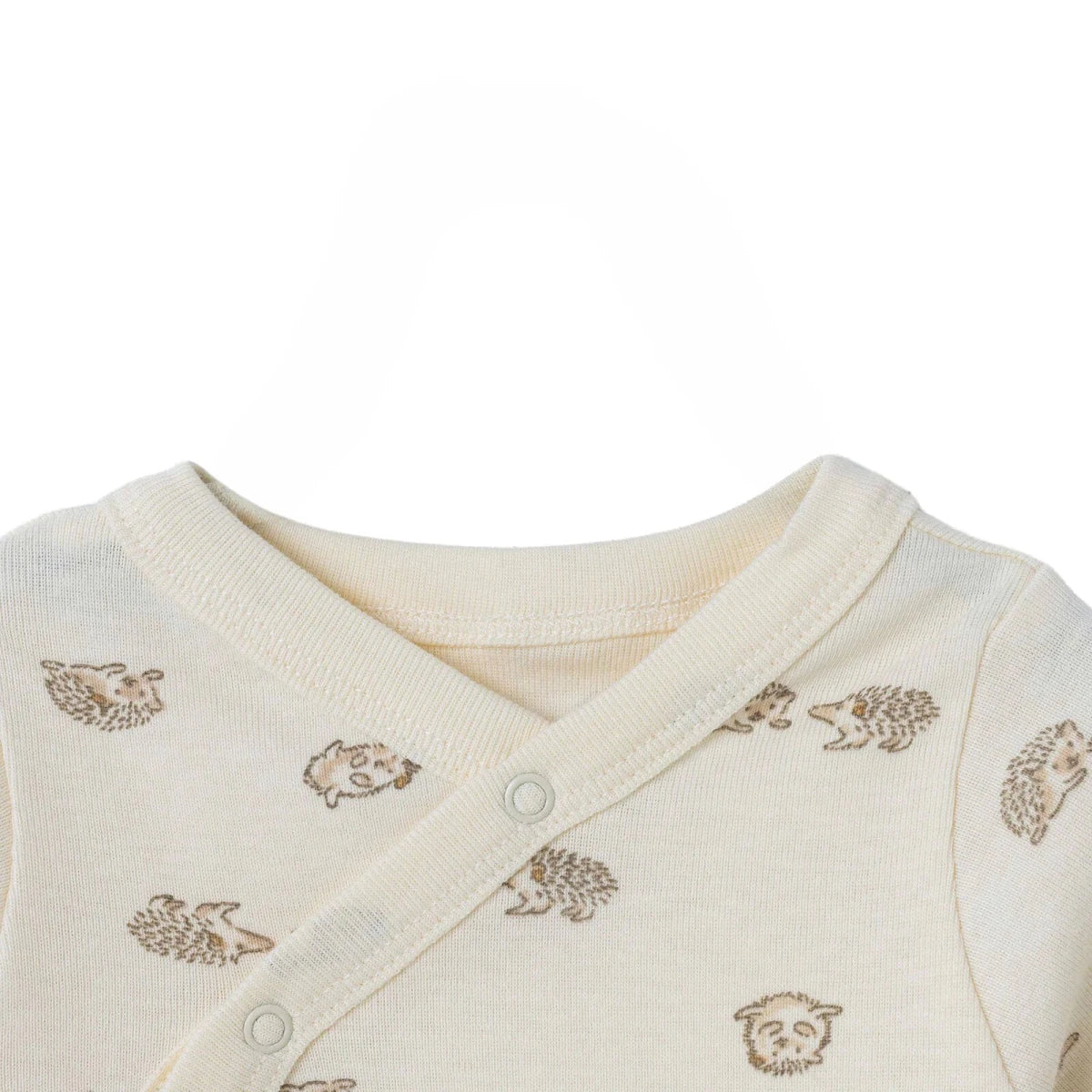 HelloBaby Animal Print Long Sleeve Baby Bodysuit (Newborn to 6-9 Months) Ecru - ebebek