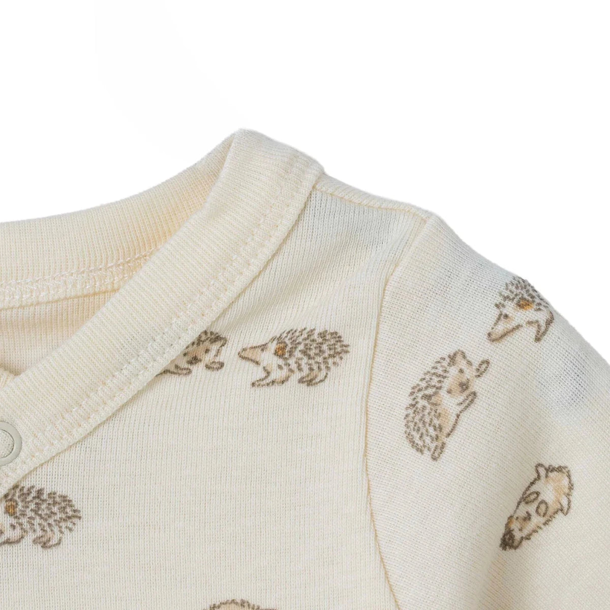 HelloBaby Animal Print Long Sleeve Baby Bodysuit (Newborn to 6-9 Months) Ecru - ebebek