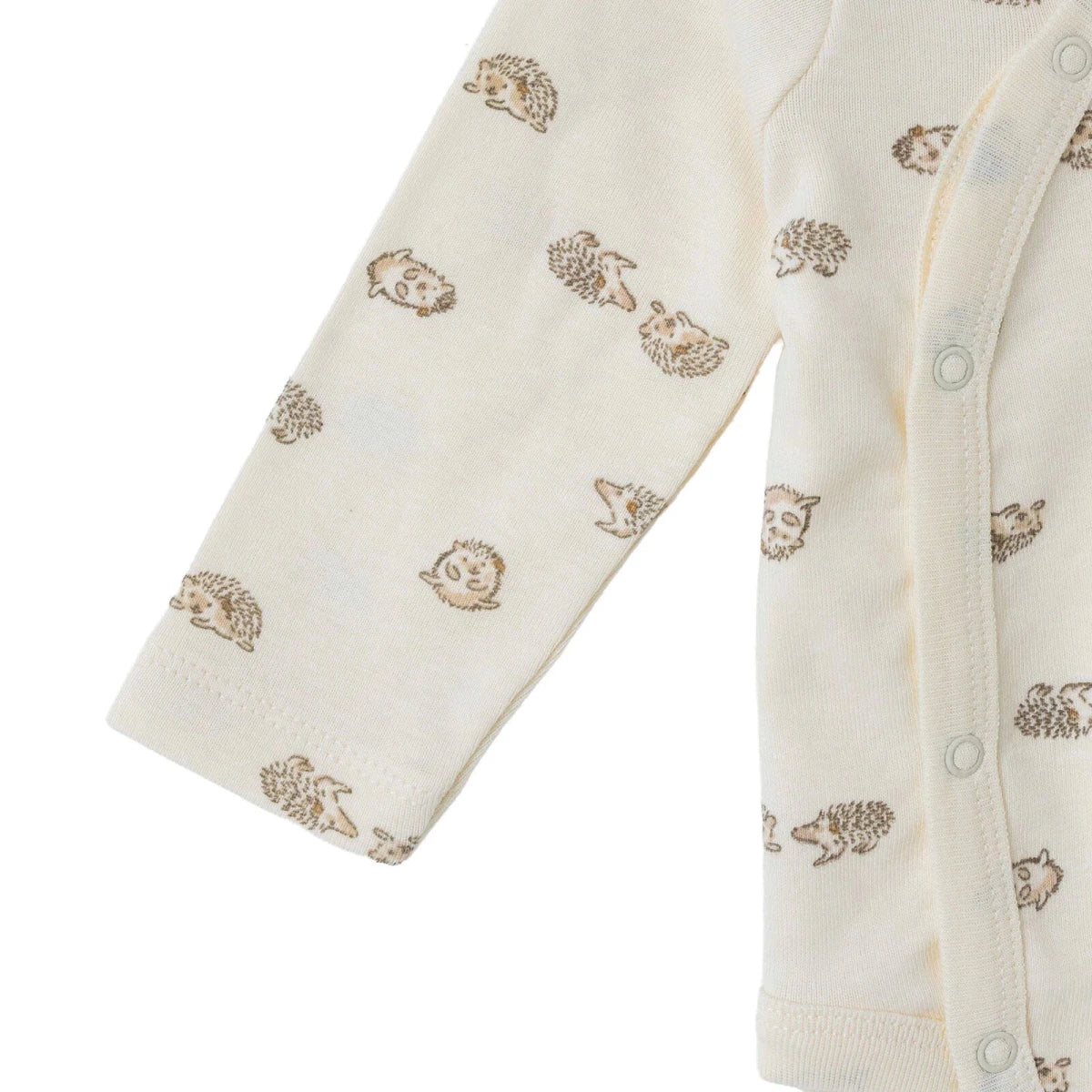 HelloBaby Animal Print Long Sleeve Baby Bodysuit (Newborn to 6-9 Months) Ecru - ebebek
