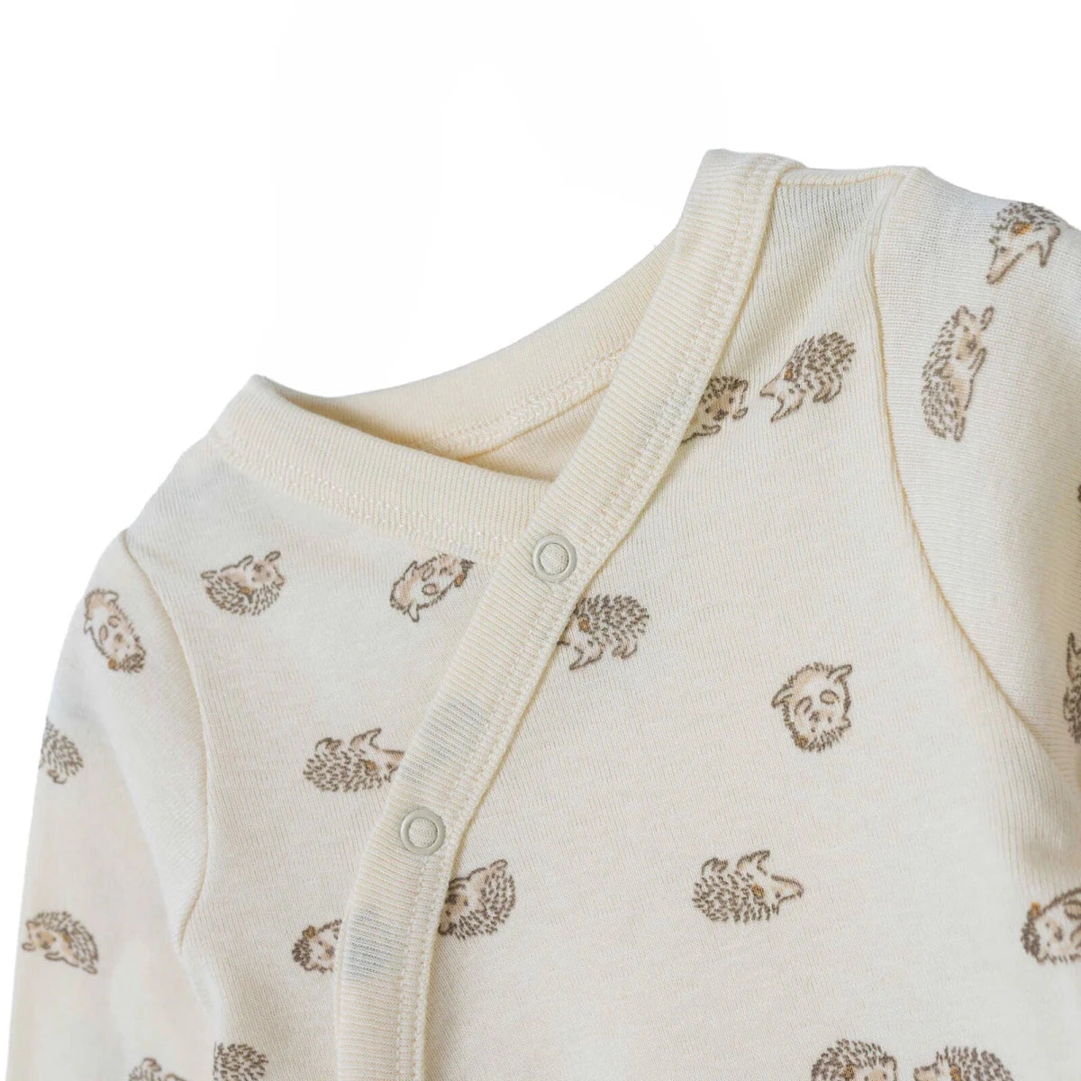 HelloBaby Animal Print Long Sleeve Baby Bodysuit (Newborn to 6-9 Months) Ecru - ebebek
