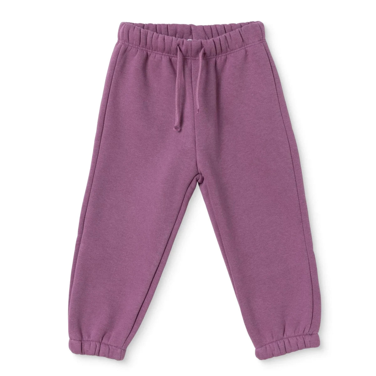 HelloBaby Drawstring Brushed Back Baby Joggers (3-6 Months to 4-5 Years) Damson - ebebek