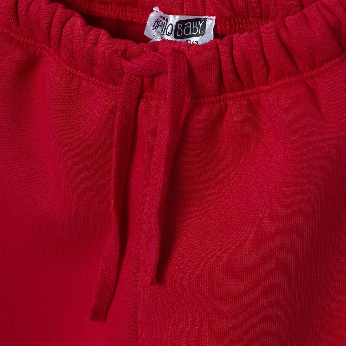 HelloBaby Drawstring Brushed Back Baby Joggers (3-6 Months to 4-5 Years) Red - ebebek