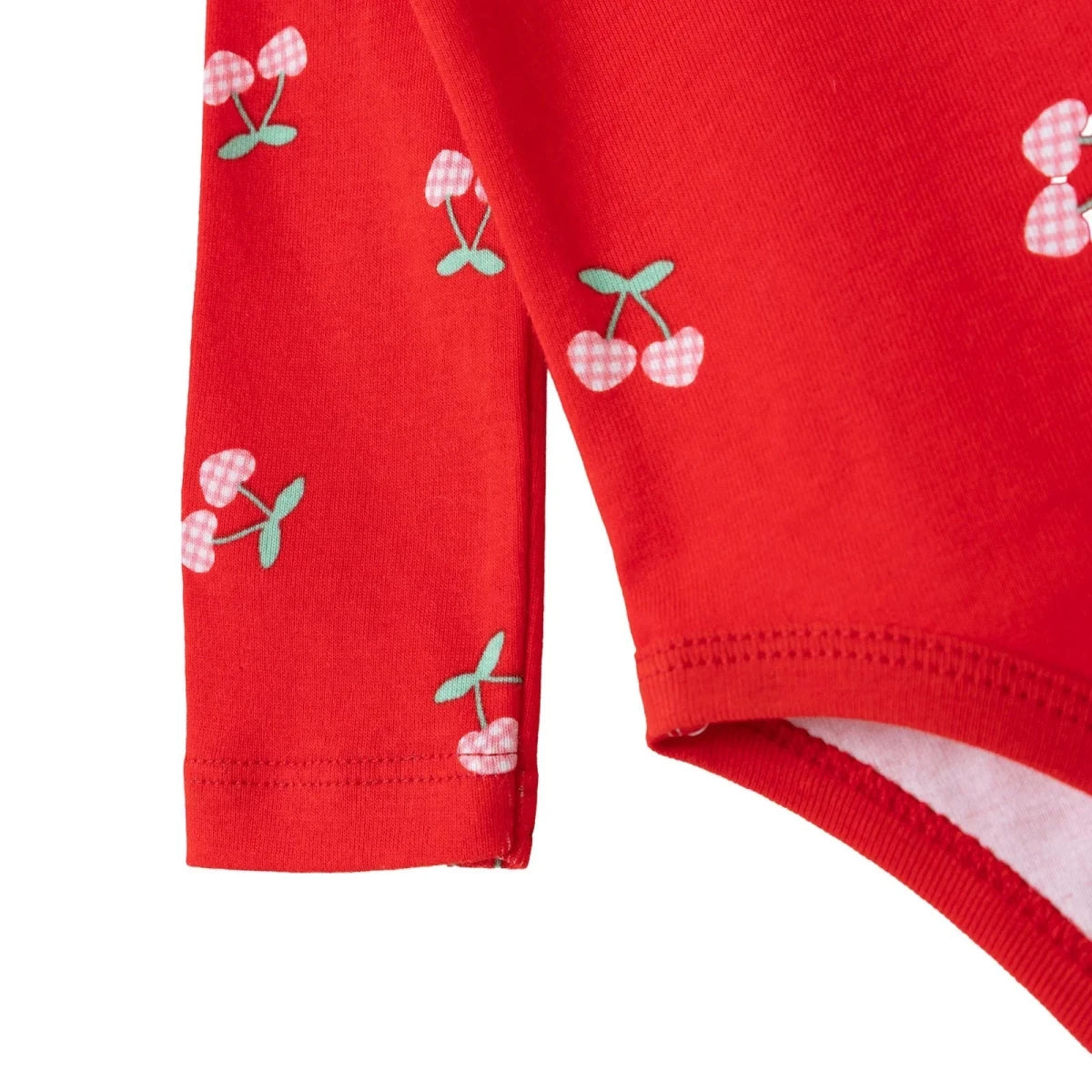HelloBaby Printed Long Sleeve Rib Knit Baby Bodysuit (1-3 Months to 2-3 Years) Red - ebebek