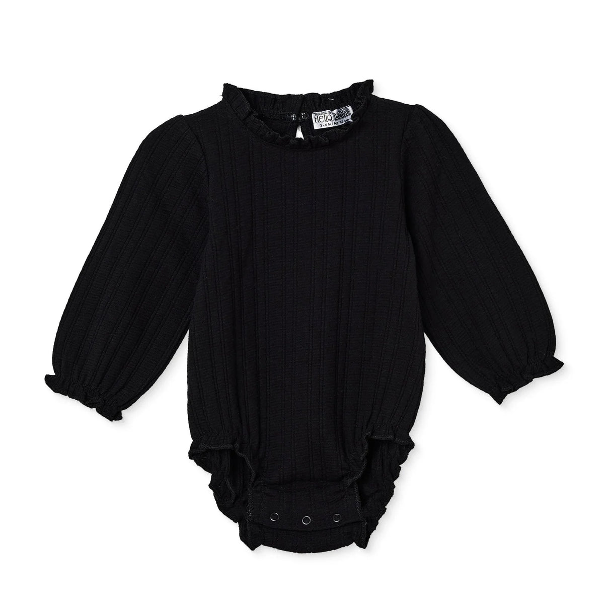 HelloBaby Long Sleeve Jacquard Knit Baby Bodysuit (1-3 Months to 2-3 Years)