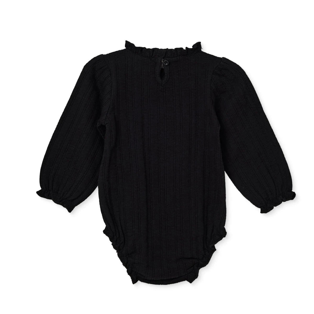 HelloBaby Long Sleeve Jacquard Knit Baby Bodysuit (1-3 Months to 2-3 Years) - Black Black - ebebek