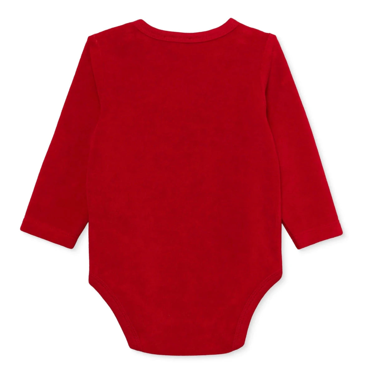 HelloBaby Reindeer Long Sleeve Velour Baby Bodysuit (1-3 Months to 2-3 Years) - Red Red - ebebek