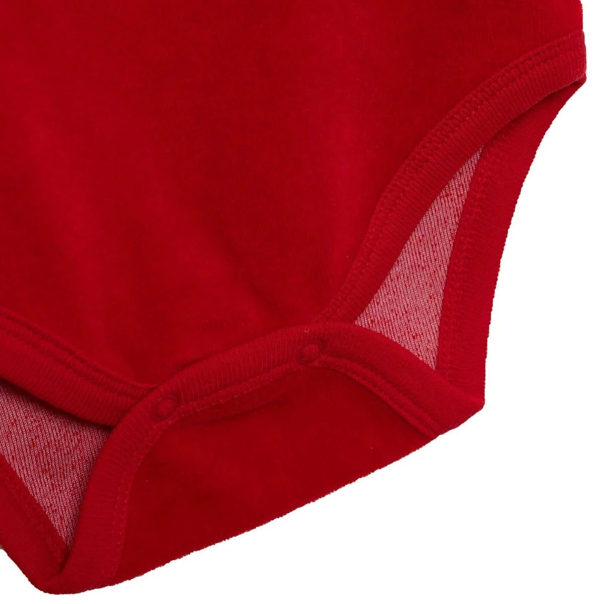 HelloBaby Reindeer Long Sleeve Velour Baby Bodysuit (1-3 Months to 2-3 Years) - Red Red - ebebek