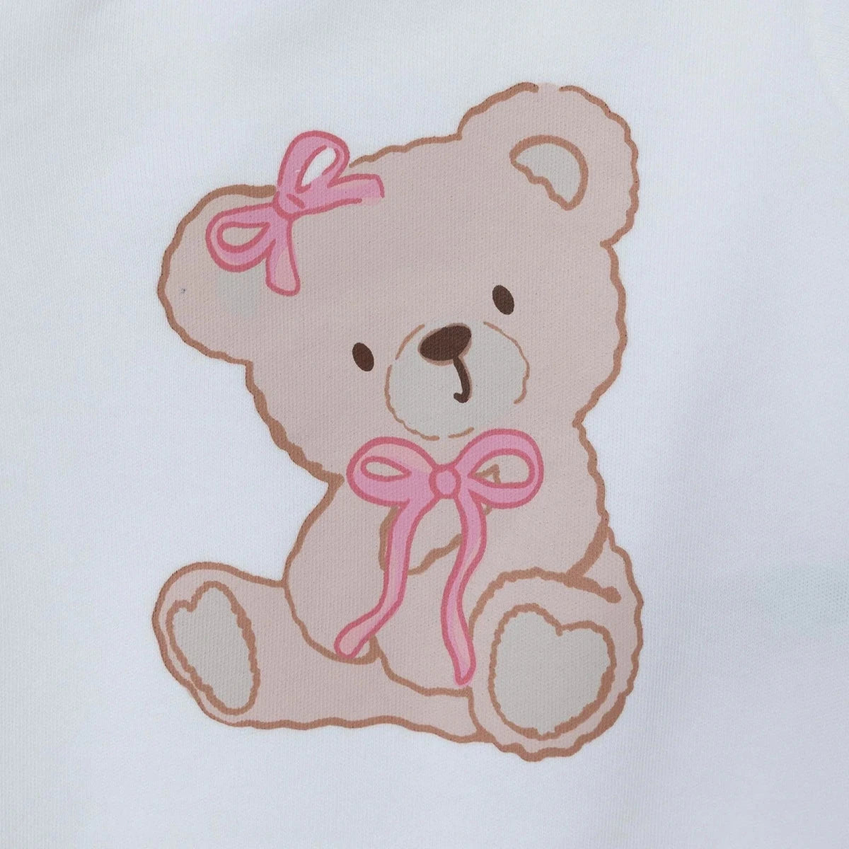HelloBaby 2 Pack Heart Print Long Sleeve Baby Bodysuits (1-3 Months to 2-3 Years) Ecru - ebebek