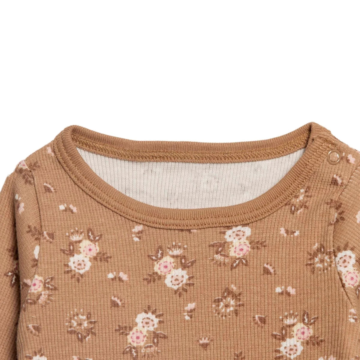 HelloBaby 2 Pack Floral Print Long Sleeve Baby Bodysuits (1-3 Months to 2-3 Years) Salmon - ebebek