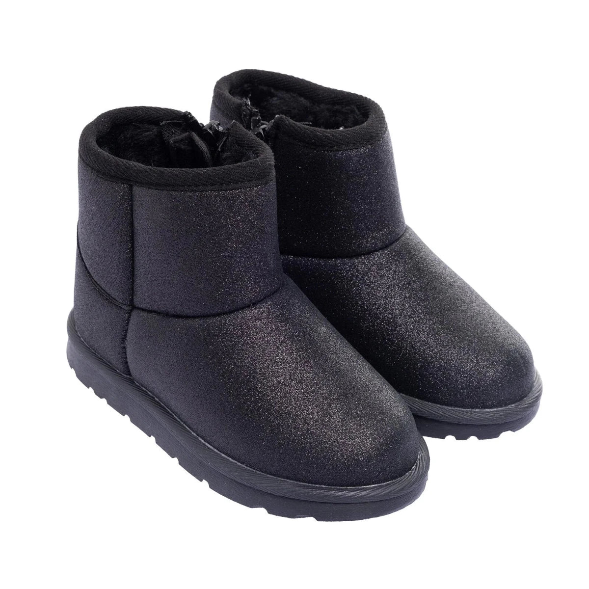 HelloBaby Zip-Up Faux Leather Baby Boots (UK 5.5 to 8.5) Black - ebebek