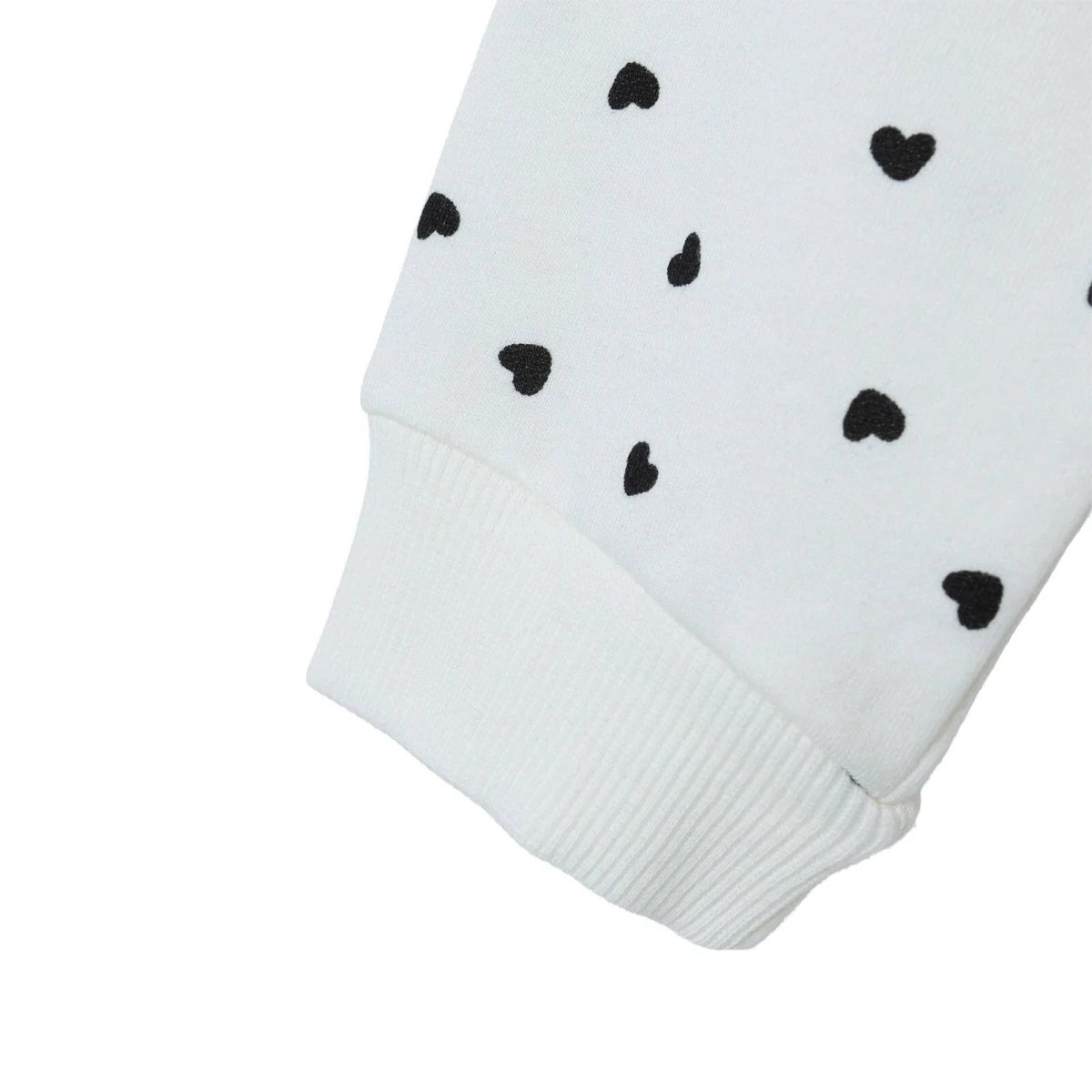 HelloBaby Shaped Neck Long Sleeve Baby Top & Leggings Set (3-6 Months to 4-5 Years) Ecru Printed - ebebek