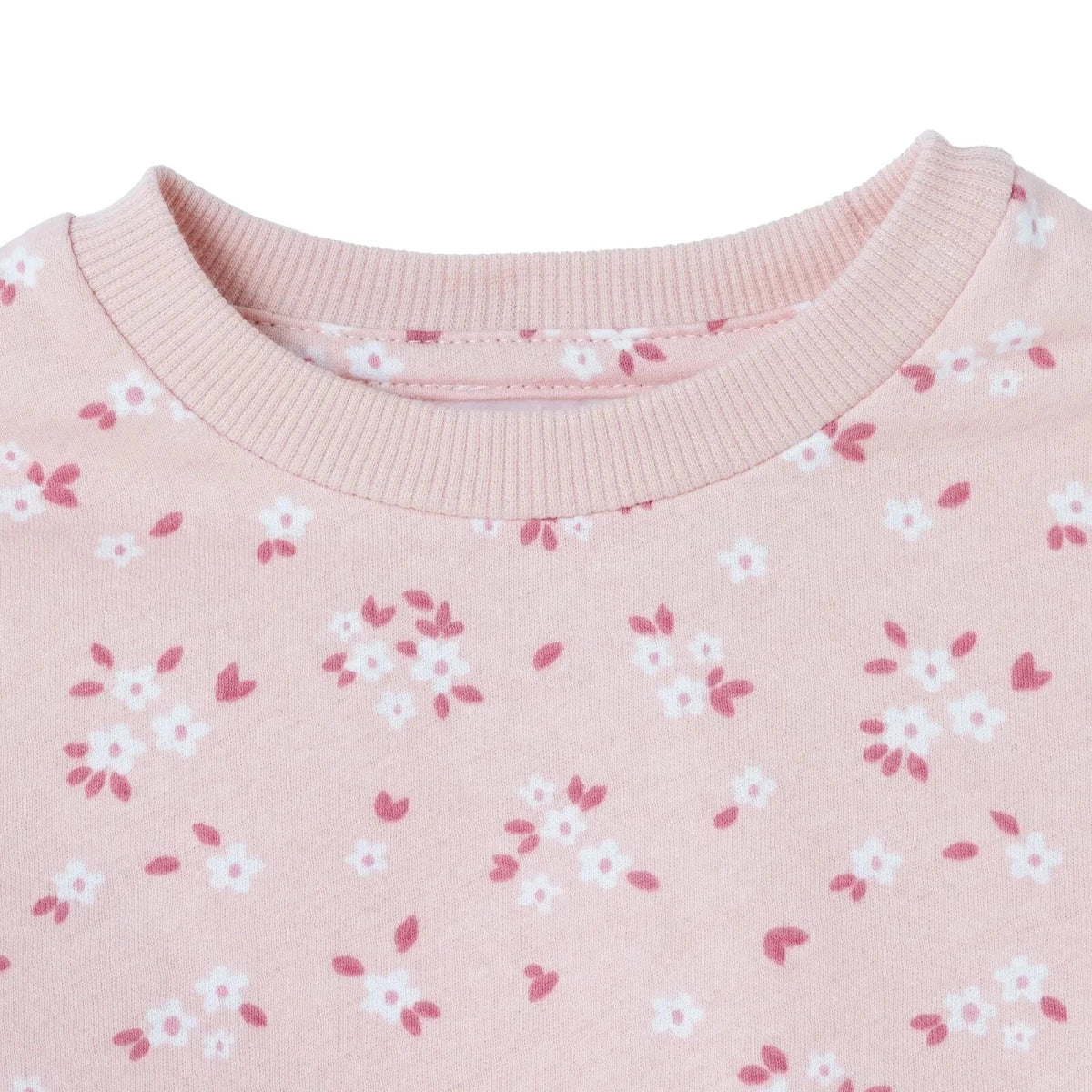 HelloBaby Floral Print Baby Sweatshirt & Leggings Set (3-6 Months to 4-5 Years) Ecru Printed - ebebek