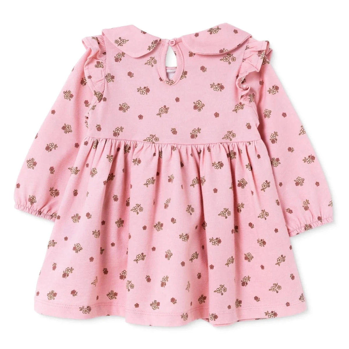 HelloBaby Long Sleeve Baby Dress (3-6 Months to 4-5 Years) Light Rose - ebebek