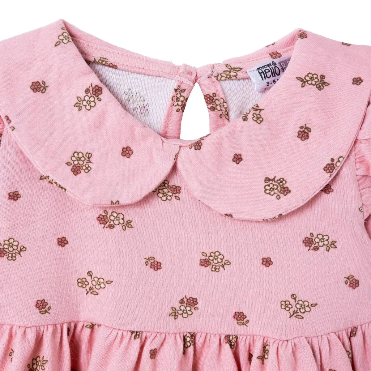 HelloBaby Long Sleeve Baby Dress (3-6 Months to 4-5 Years) Light Rose - ebebek