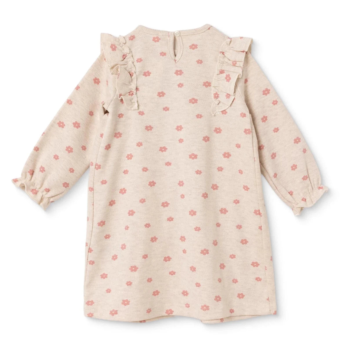 HelloBaby Long Sleeve Baby Dress (3-6 Months to 4-5 Years) Ecru Printed - ebebek