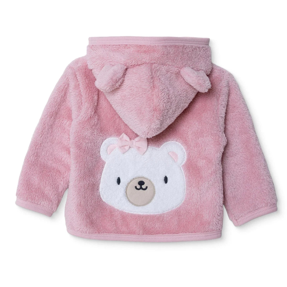 HelloBaby Hooded Animal Print Baby Cardigan (1-3 Months to 12 Months) Pink - ebebek