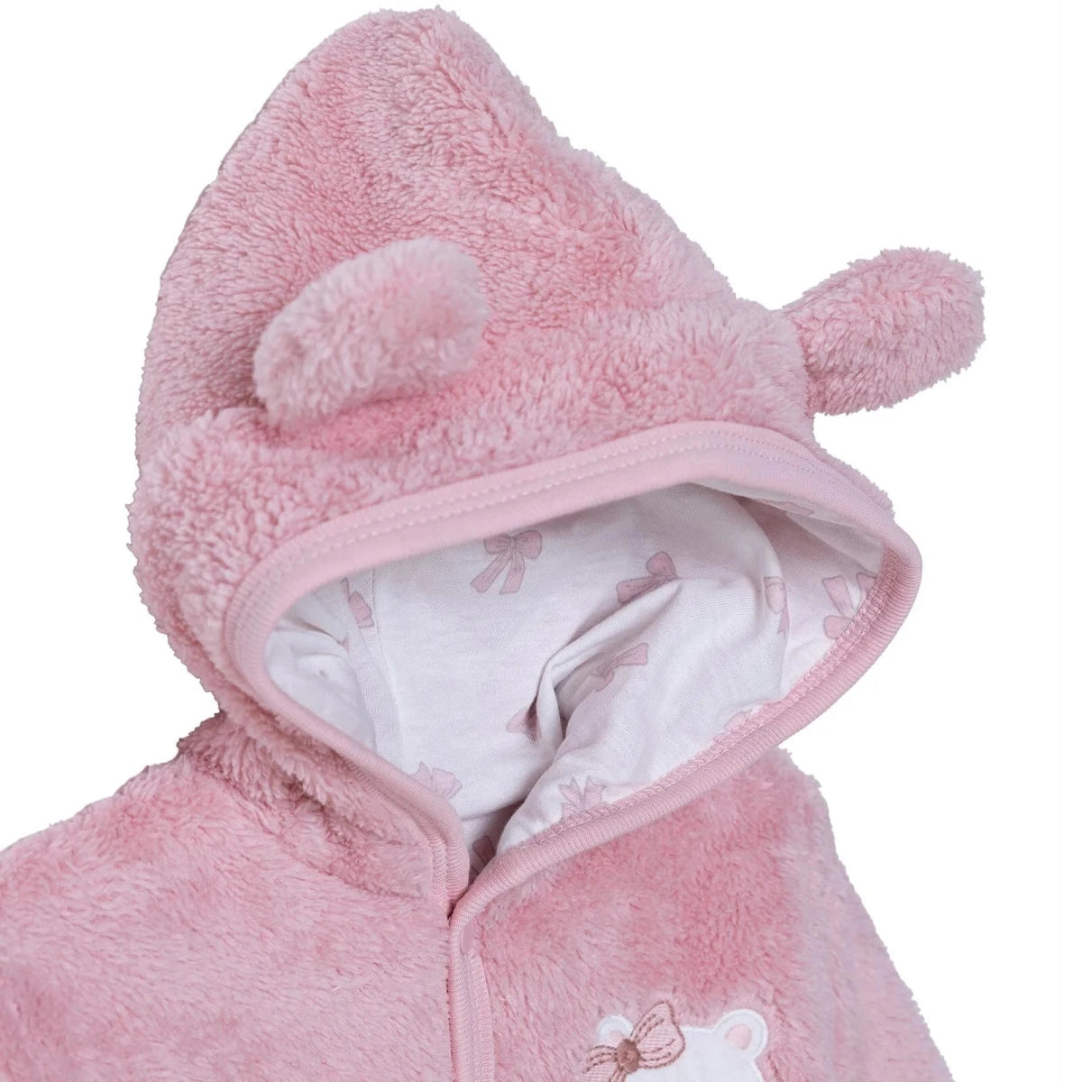 HelloBaby Hooded Animal Print Baby Cardigan (1-3 Months to 12 Months) Pink - ebebek
