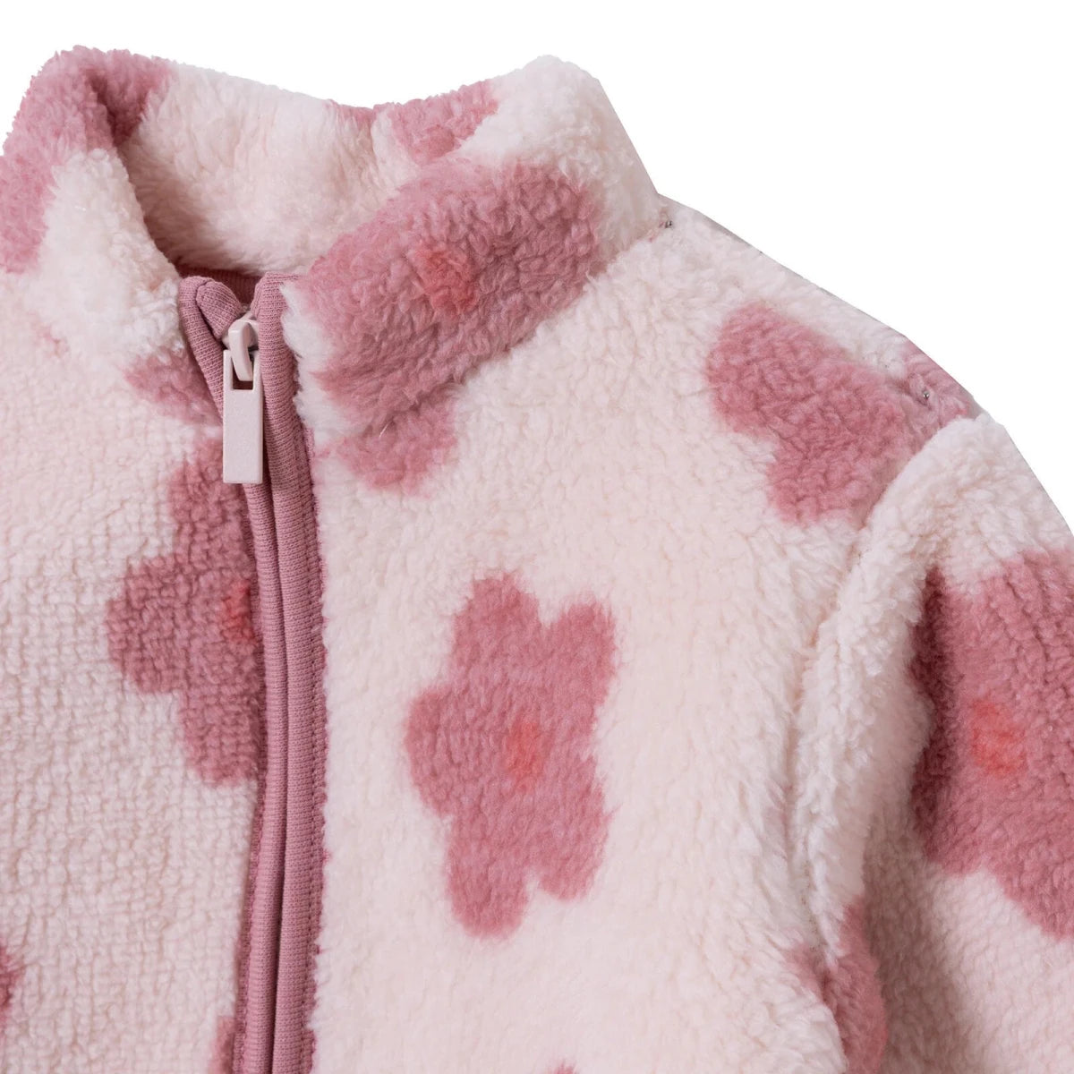 HelloBaby Soft Fleece Baby Cardigan (6-9 Months to 4-5 Years) Pink Printed - ebebek