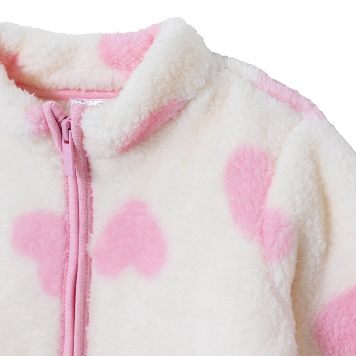HelloBaby Soft Fleece Baby Cardigan (6-9 Months to 4-5 Years) Ecru Printed - ebebek