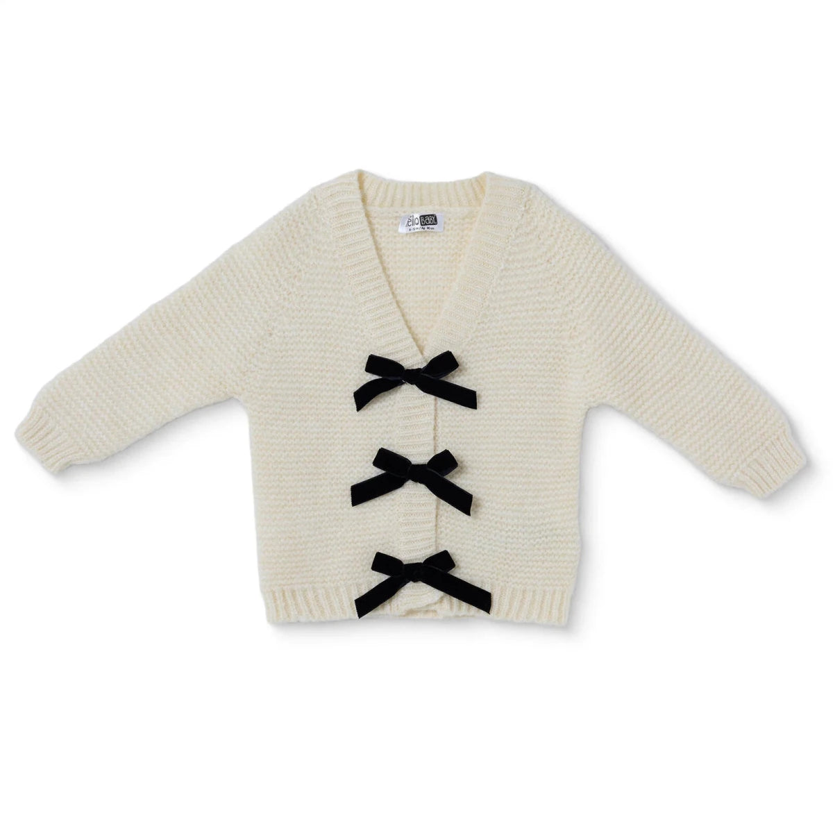 HelloBaby V Neck Knitted Baby Cardigan (9-12 Months to 4-5 Years) Ecru - ebebek
