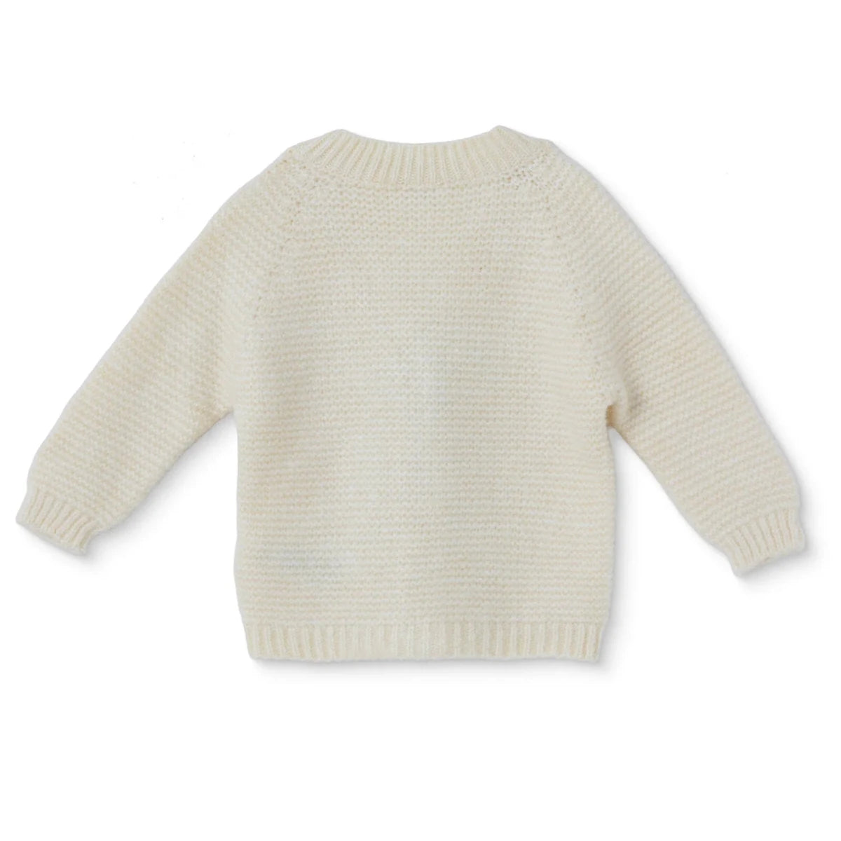 HelloBaby V Neck Knitted Baby Cardigan (9-12 Months to 4-5 Years) Ecru - ebebek