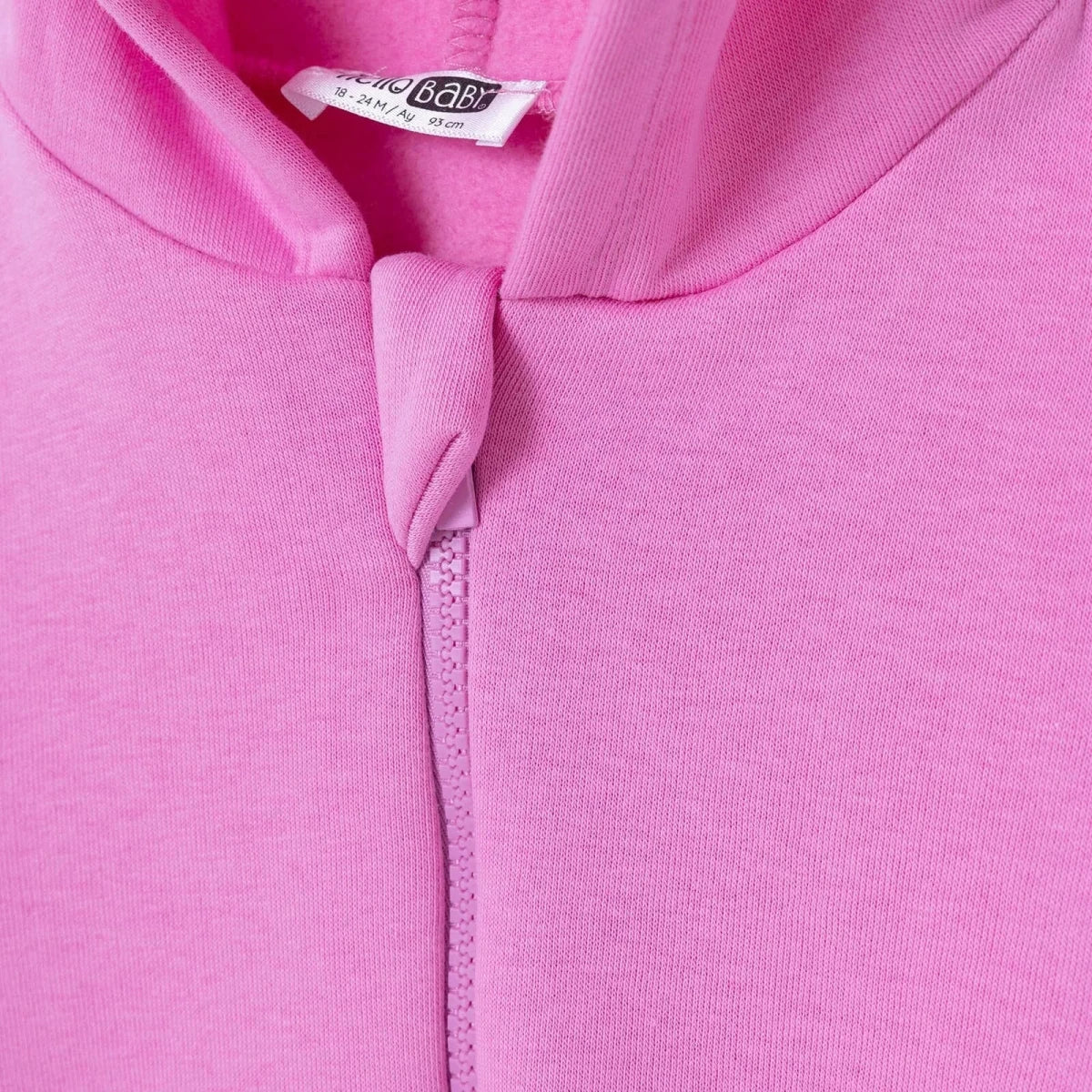HelloBaby Heart Print Zip-Through Baby Hoodie (3-6 Months to 2-3 Years) Pink - ebebek