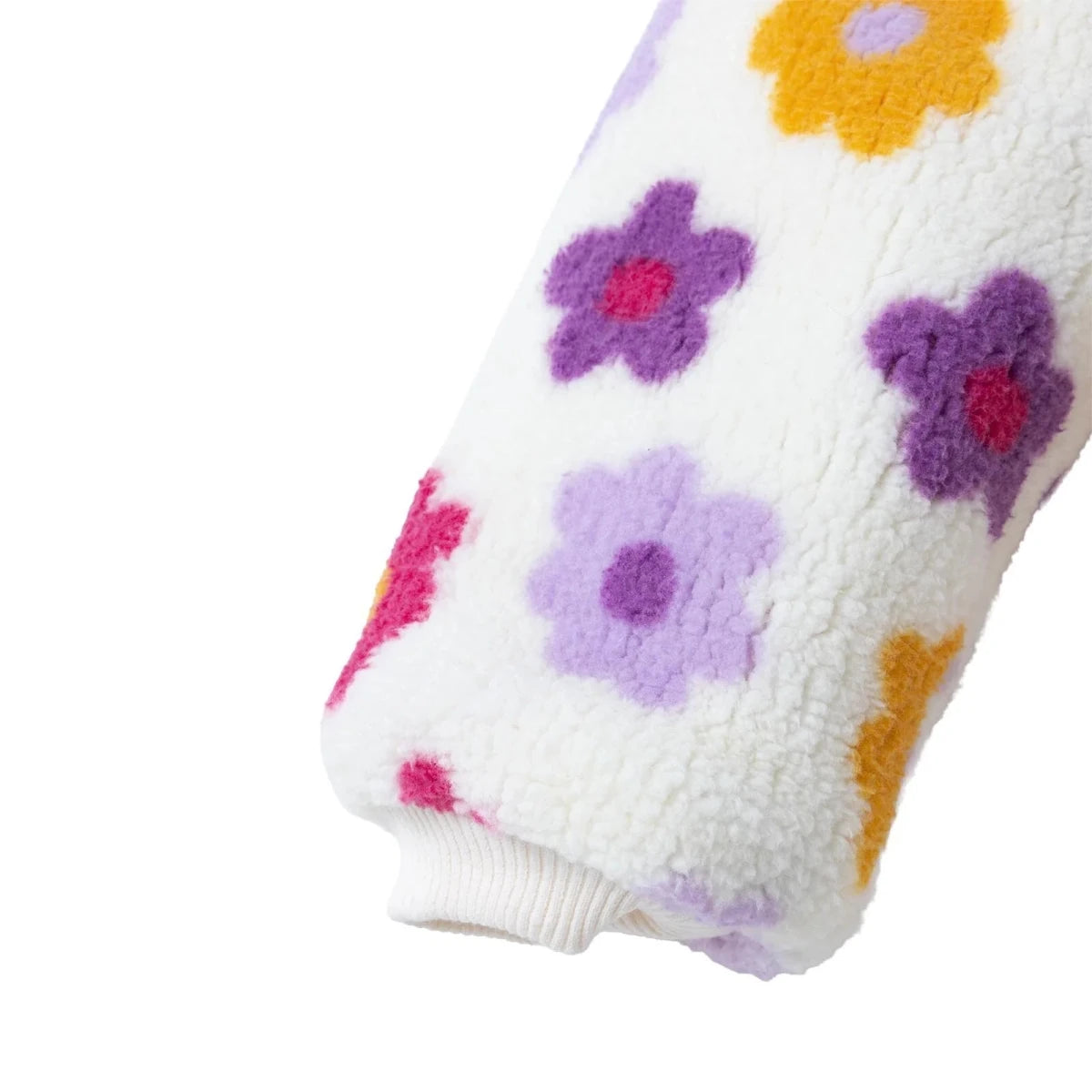 HelloBaby Floral Print Soft Fleece Zip Baby Jacket (3-6 Months to 4-5 Years) Ecru Printed - ebebek