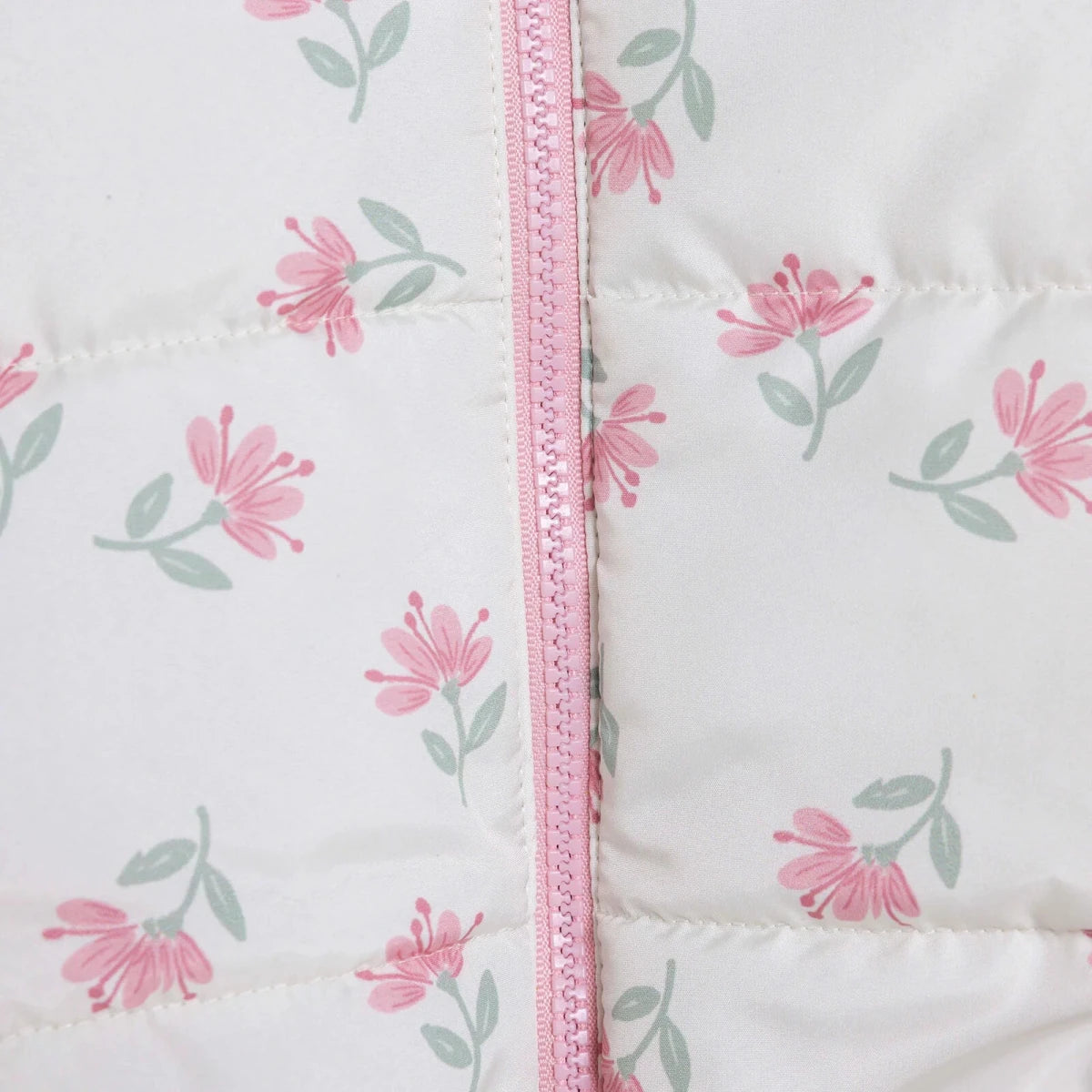 HelloBaby Hooded Floral Print Fleece Baby Jacket (9-12 Months to 4-5 Years) Ecru Printed - ebebek