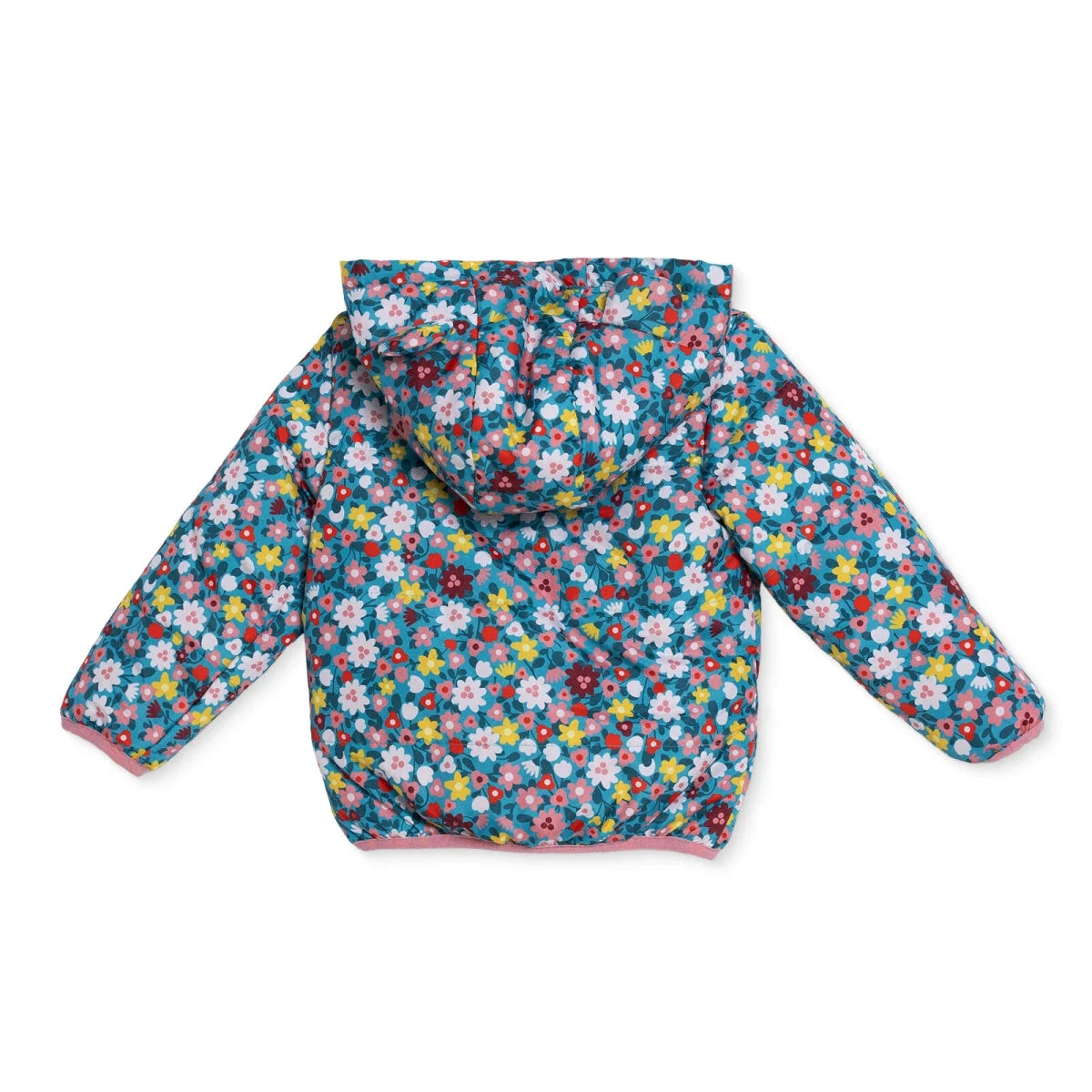 HelloBaby Hooded Floral Print Fleece Baby Jacket (9-12 Months to 4-5 Years) Green Printed - ebebek