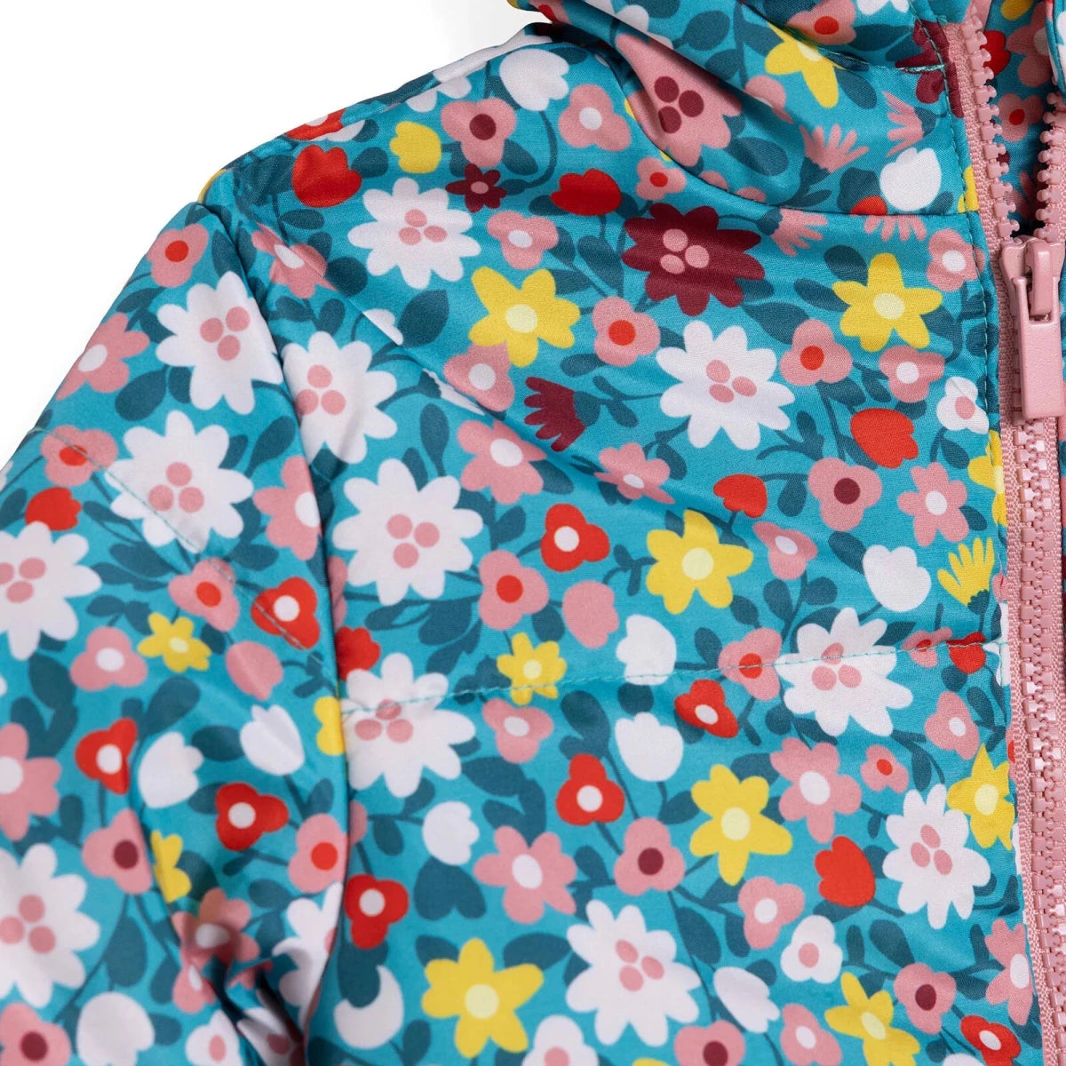 HelloBaby Hooded Floral Print Fleece Baby Jacket (9-12 Months to 4-5 Years) Green Printed - ebebek