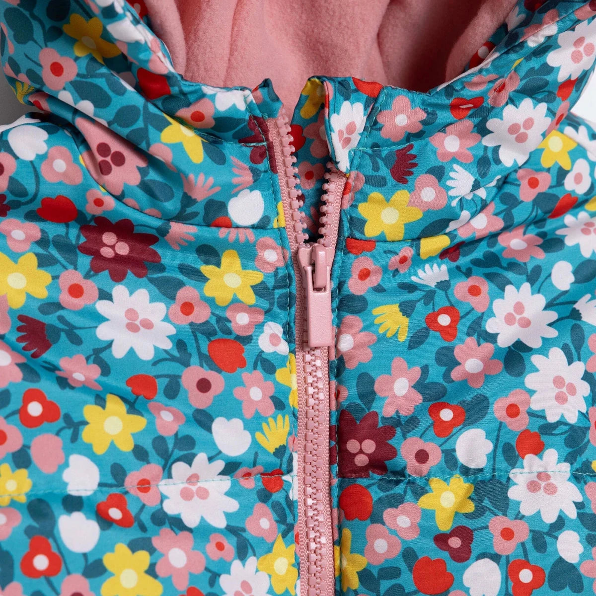 HelloBaby Hooded Floral Print Fleece Baby Jacket (9-12 Months to 4-5 Years) Green Printed - ebebek