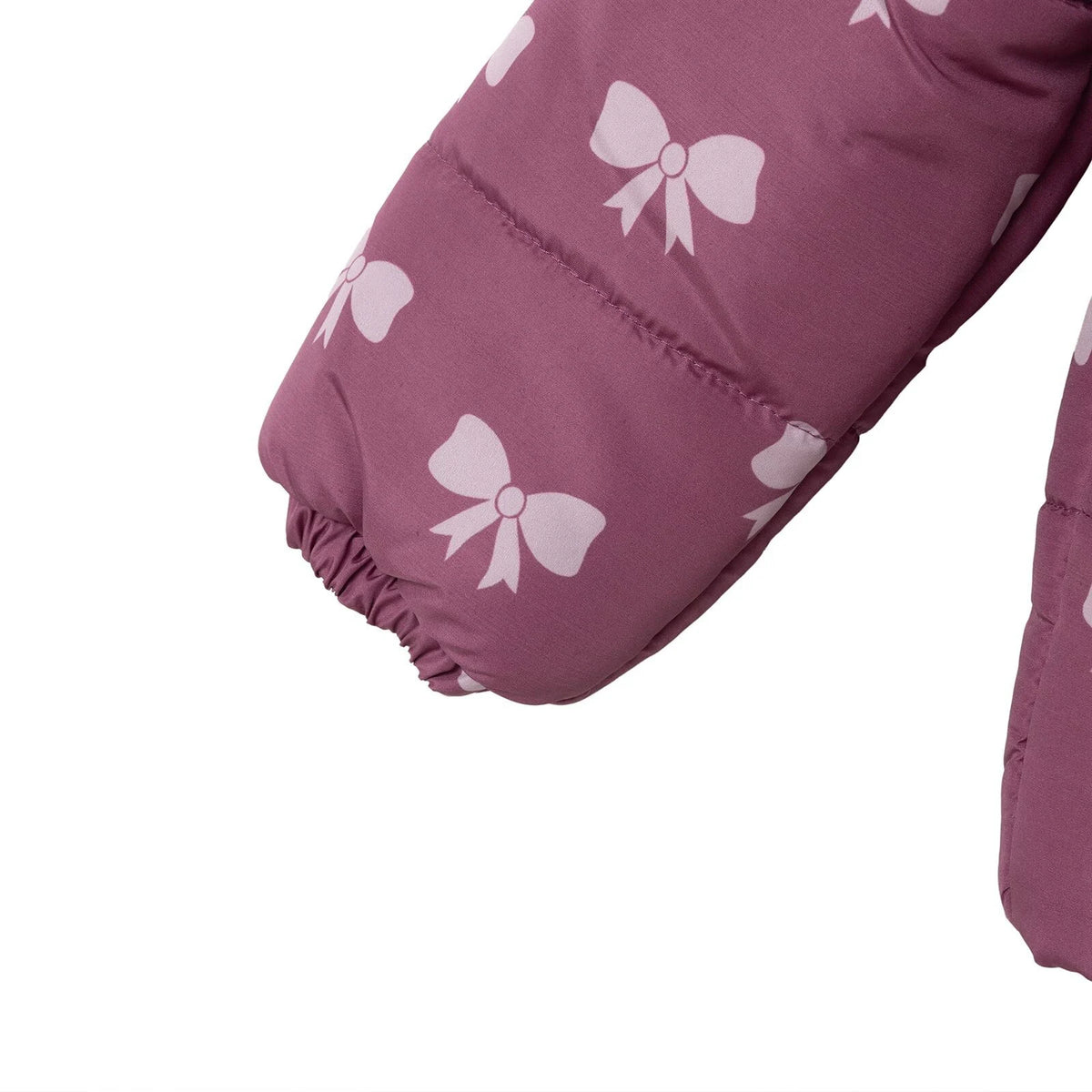 HelloBaby Hooded Bow Print Fleece Baby Jacket (9-12 Months to 4-5 Years)