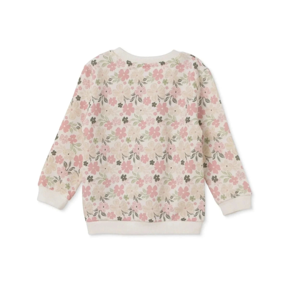 HelloBaby Floral Print Brushed Loopback Baby Sweatshirt (3-6 Months to 4-5 Years) - Ecru Printed Ecru Printed - ebebek
