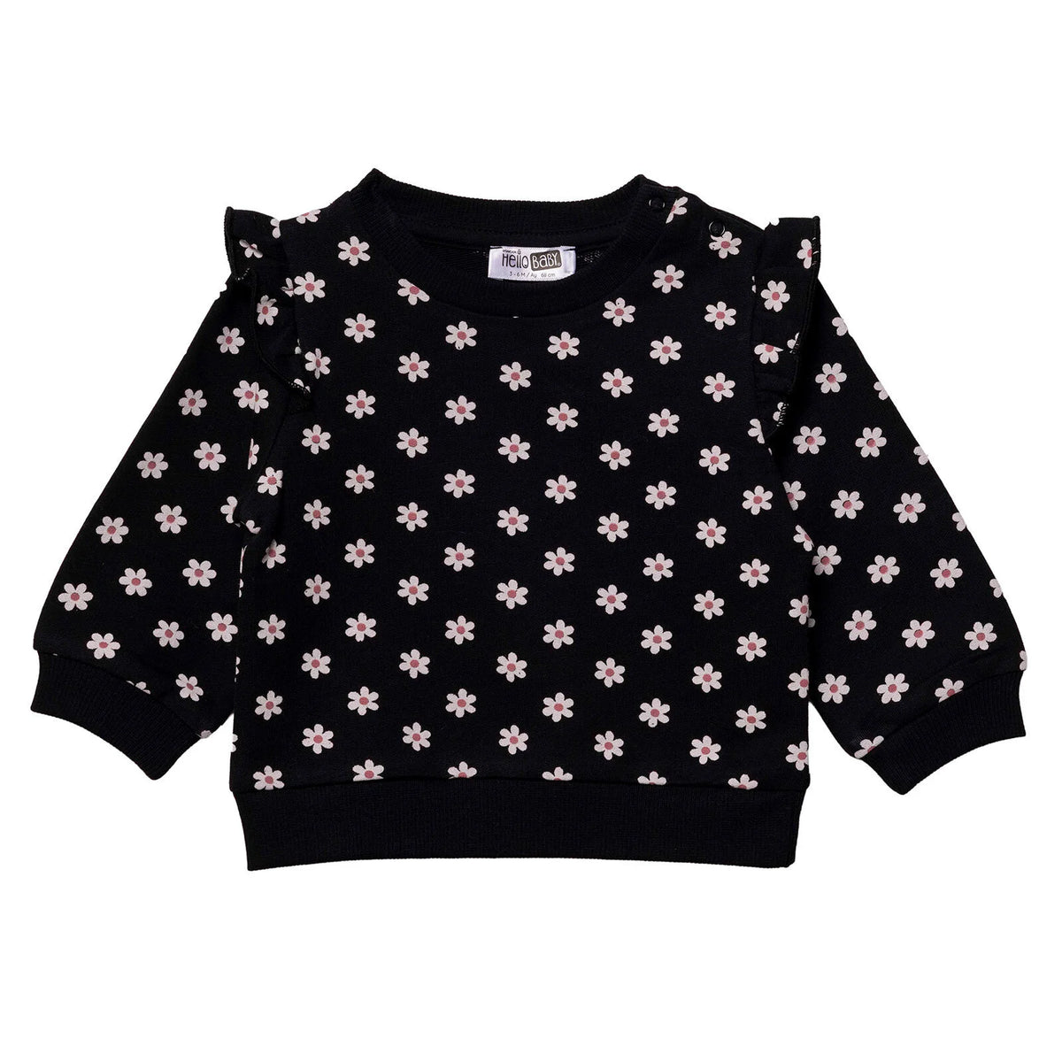HelloBaby Floral Print Loopback Baby Sweatshirt (1-3 Months to 12 Months)