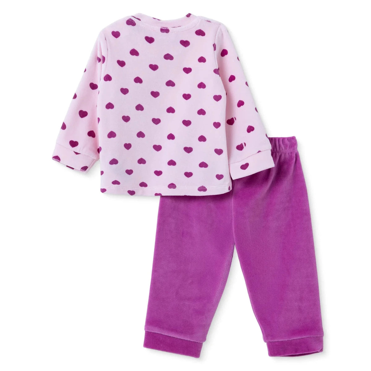 HelloBaby Velour Baby Sweatshirt & Leggings Set (1-3 Months to 12 Months) Purple - ebebek