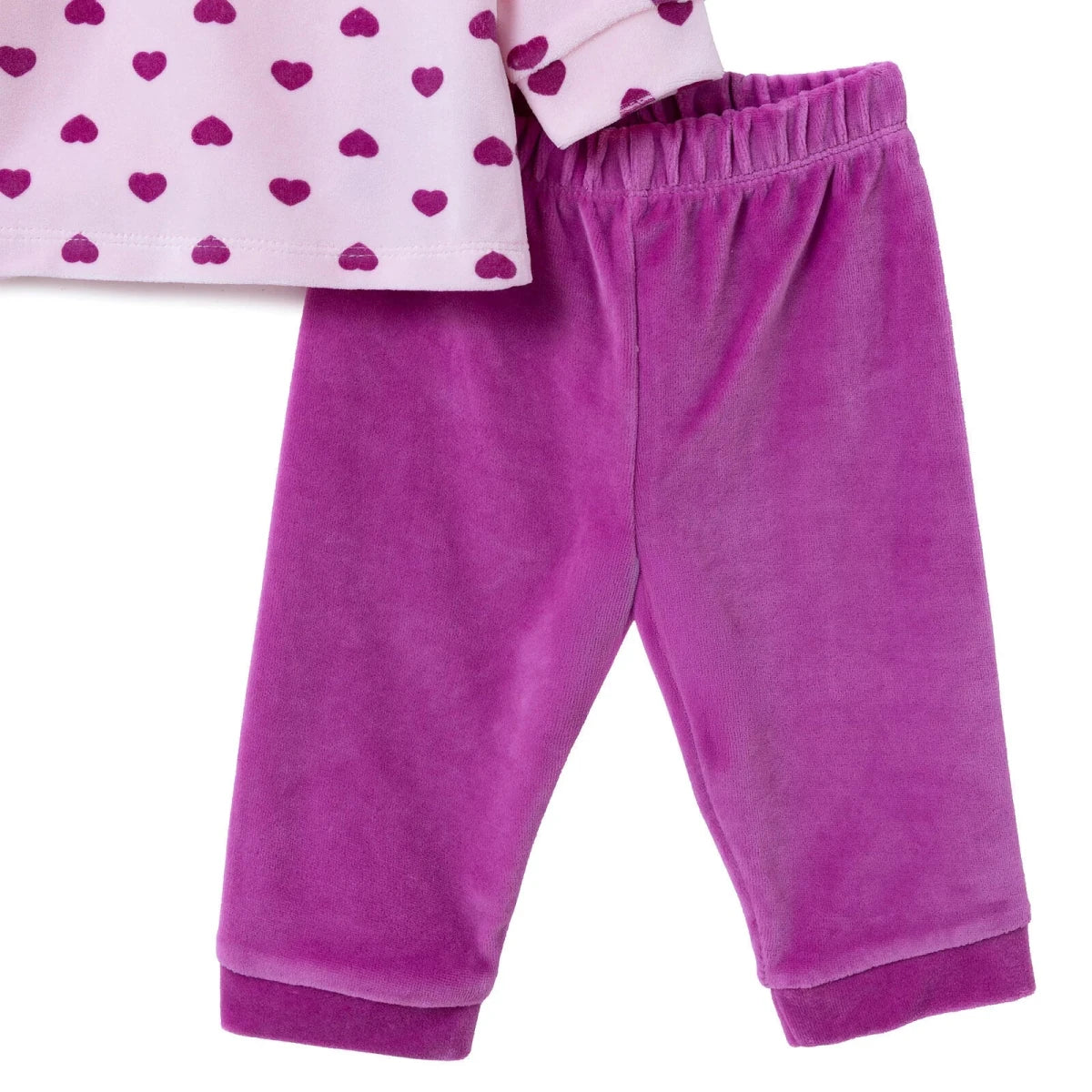 HelloBaby Velour Baby Sweatshirt & Leggings Set (1-3 Months to 12 Months) Purple - ebebek