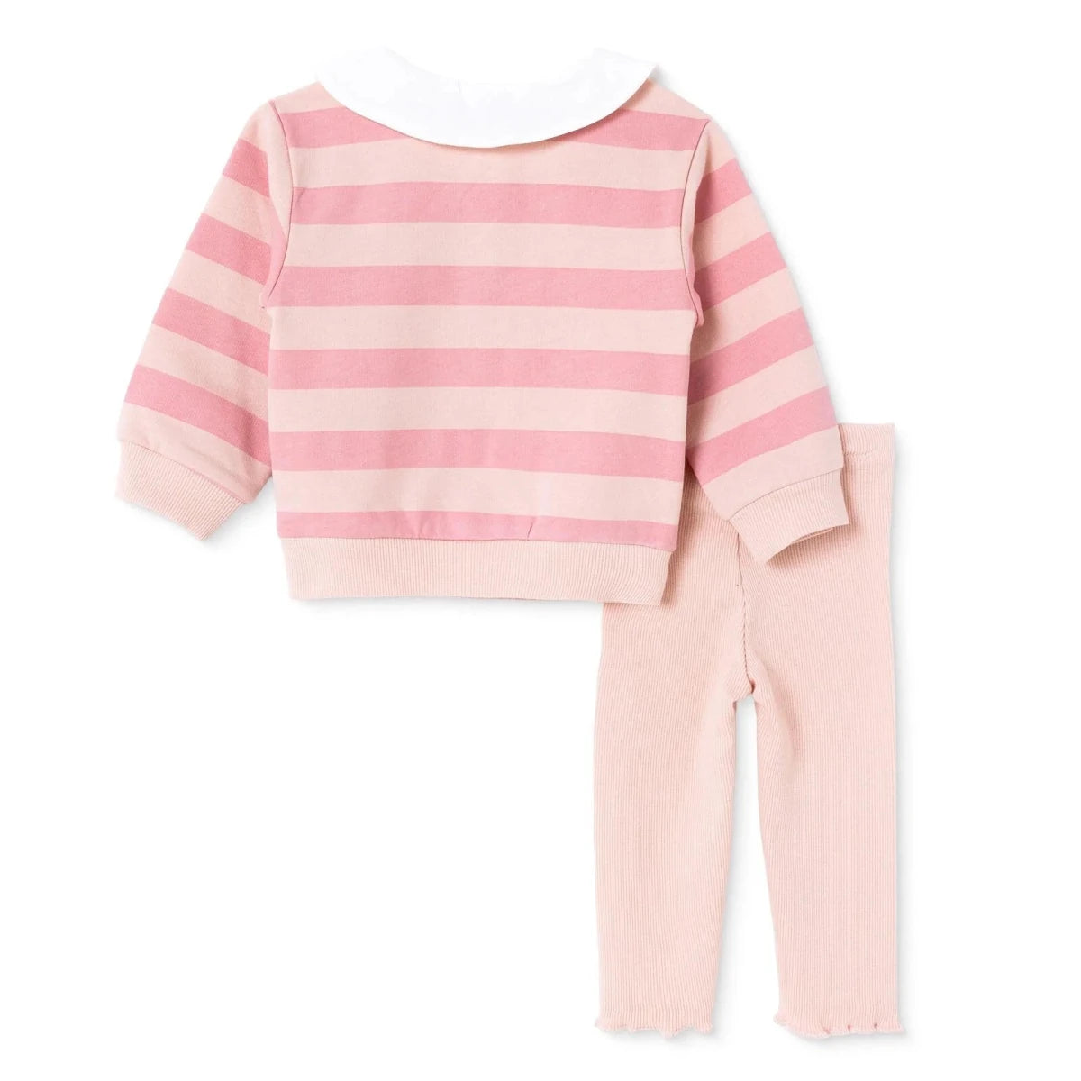 HelloBaby Bear Print Baby Sweatshirt & Leggings Set (3-6 Months to 4-5 Years) Pink Printed - ebebek