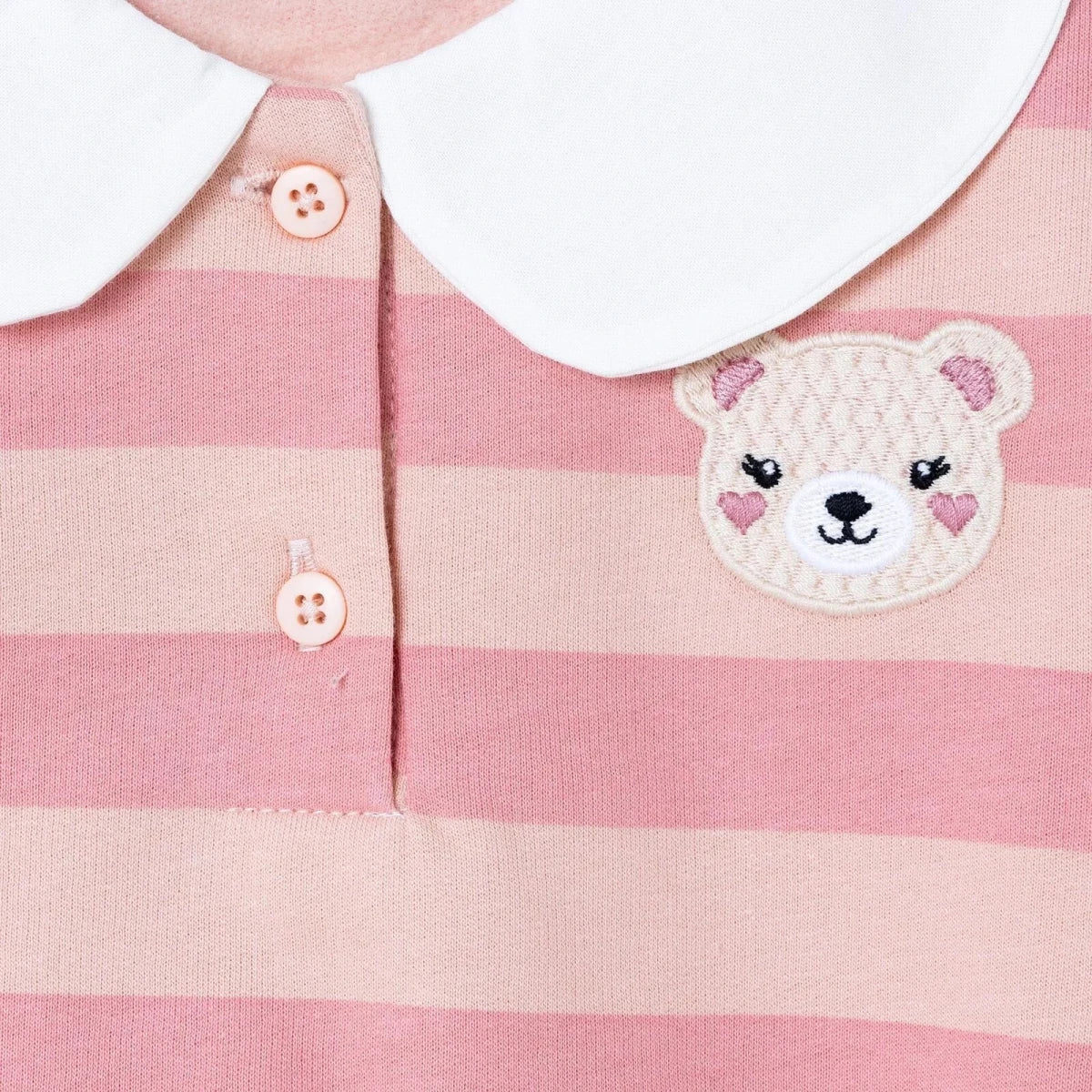 HelloBaby Bear Print Baby Sweatshirt & Leggings Set (3-6 Months to 4-5 Years) Pink Printed - ebebek