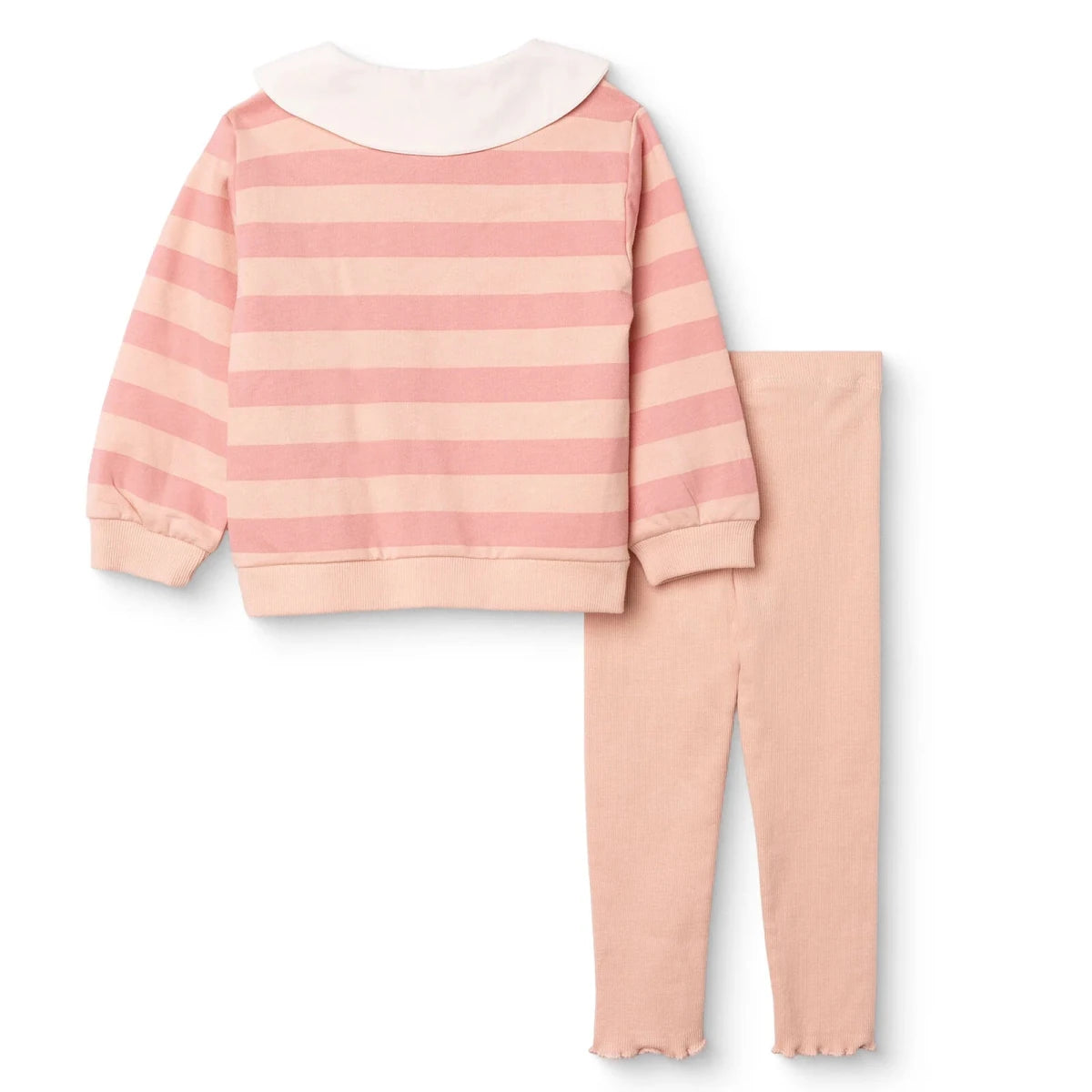 HelloBaby Bear Print Baby Sweatshirt & Leggings Set (3-6 Months to 4-5 Years) Pink Printed - ebebek