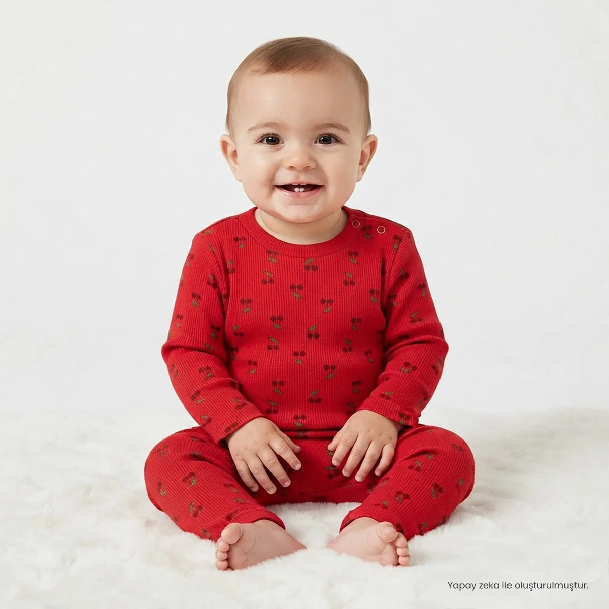 HelloBaby 2 Piece Cherry Print Baby T-Shirt & Leggings Set (1-3 Months to 12 Months)