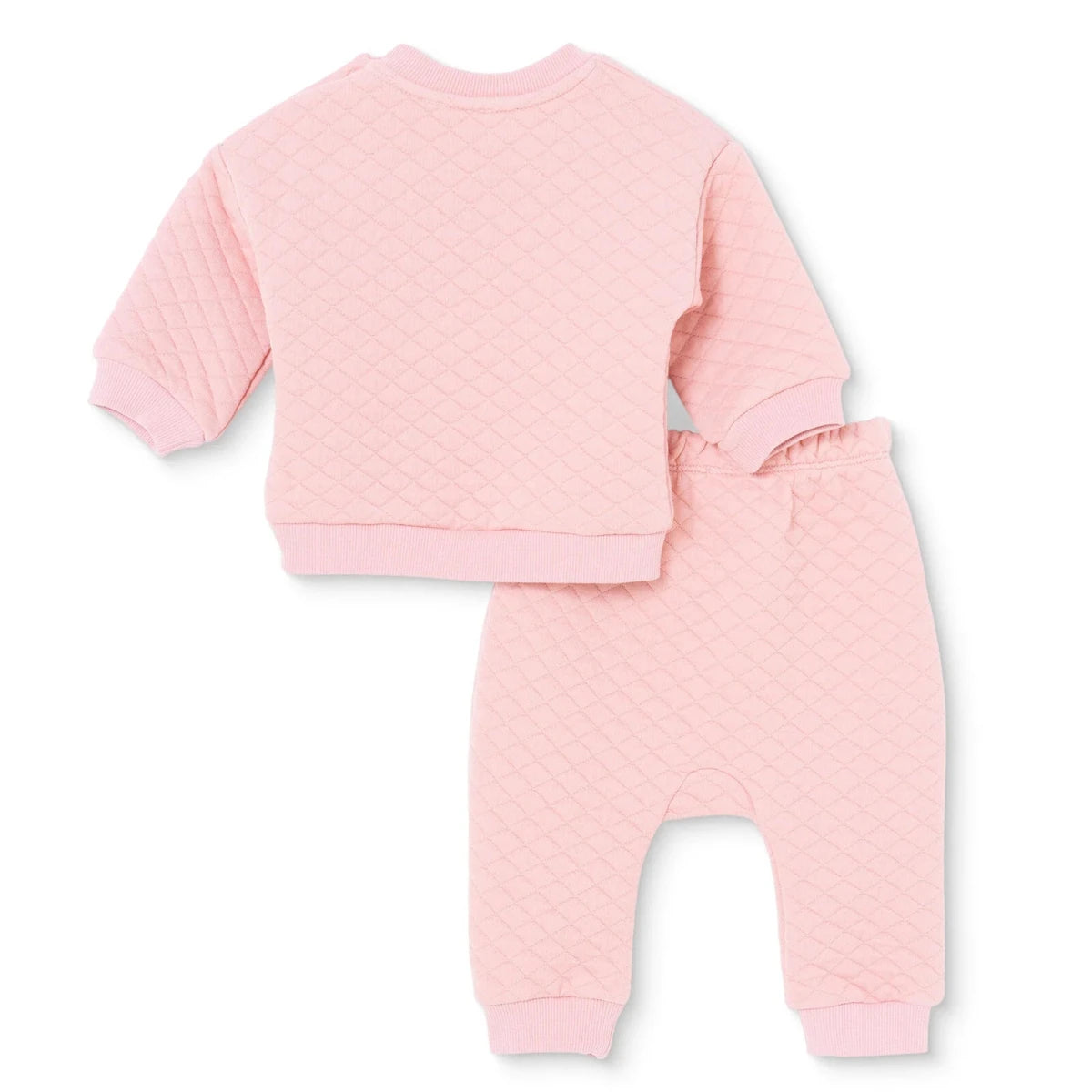 HelloBaby Quilted Baby Sweatshirt & Leggings Set (1-3 Months to 12 Months) Pink - ebebek